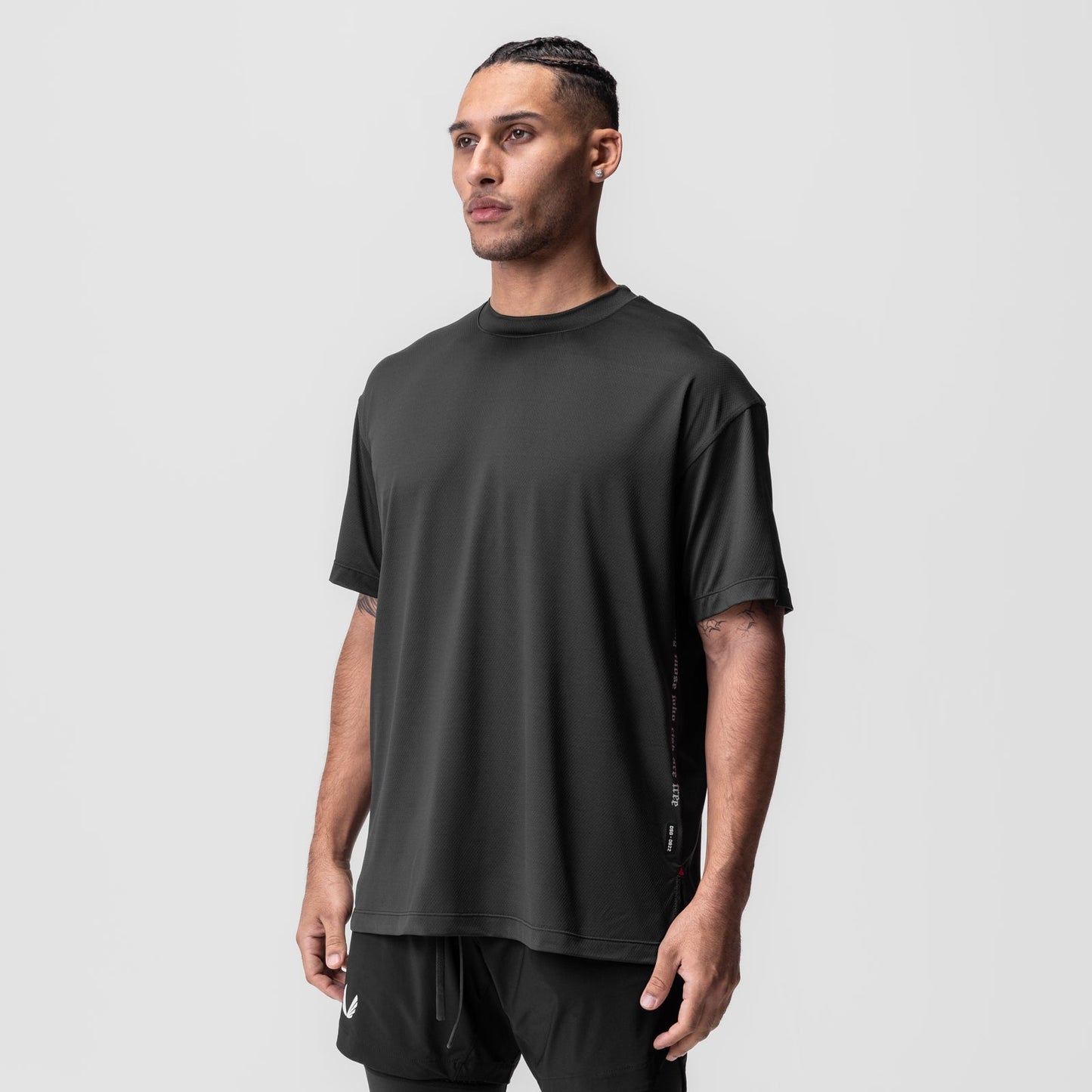 0822. AeroSilver® Oversized Tee Black "OTWR" | ASRV for sale