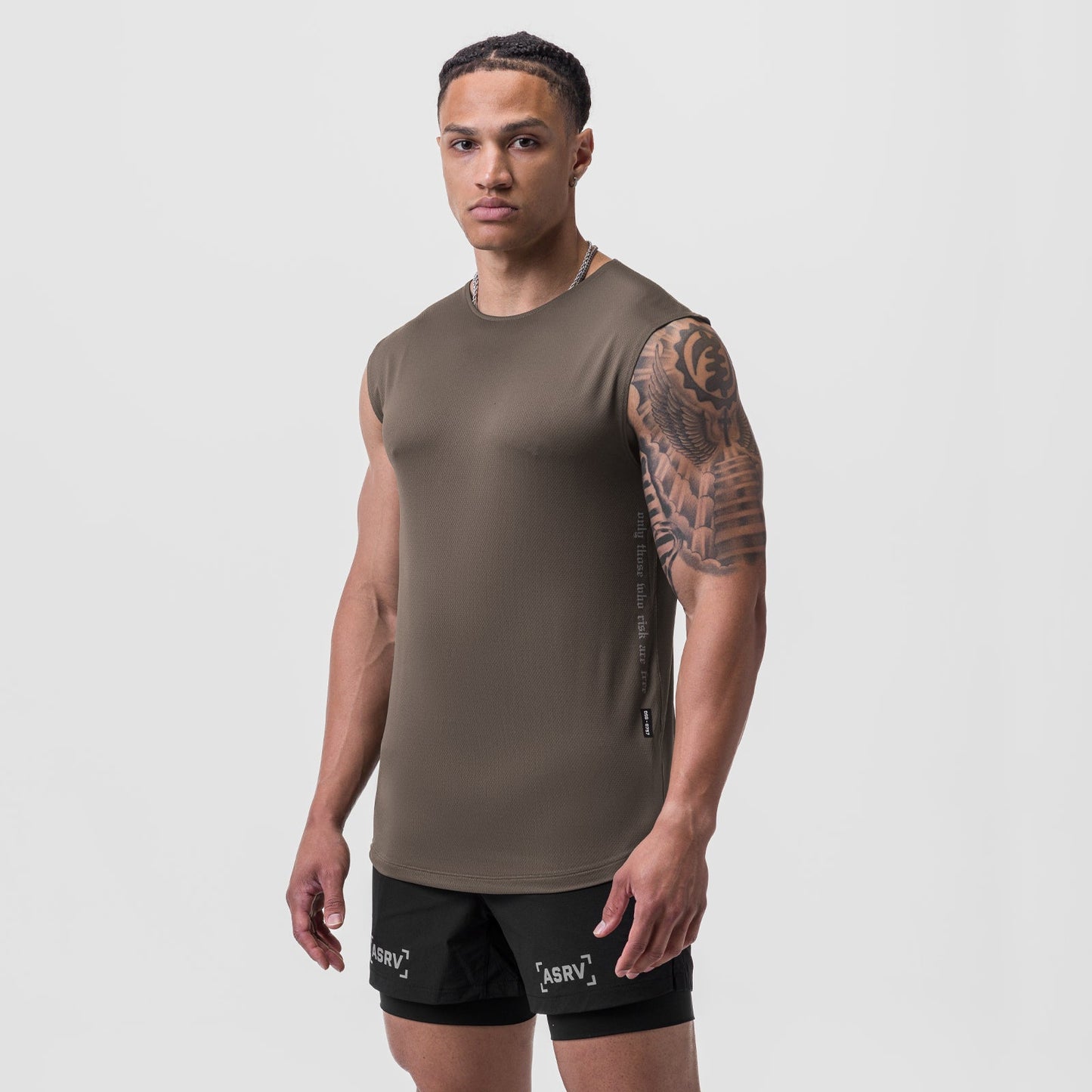 0757. AeroSilver® Cutoff Tank Deep Taupe | ASRV US