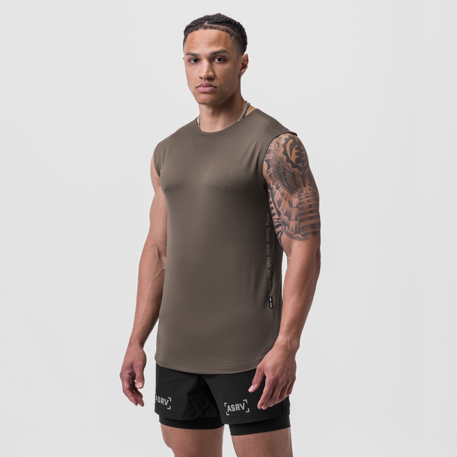 0757. AeroSilver® Cutoff Tank Deep Taupe | ASRV US