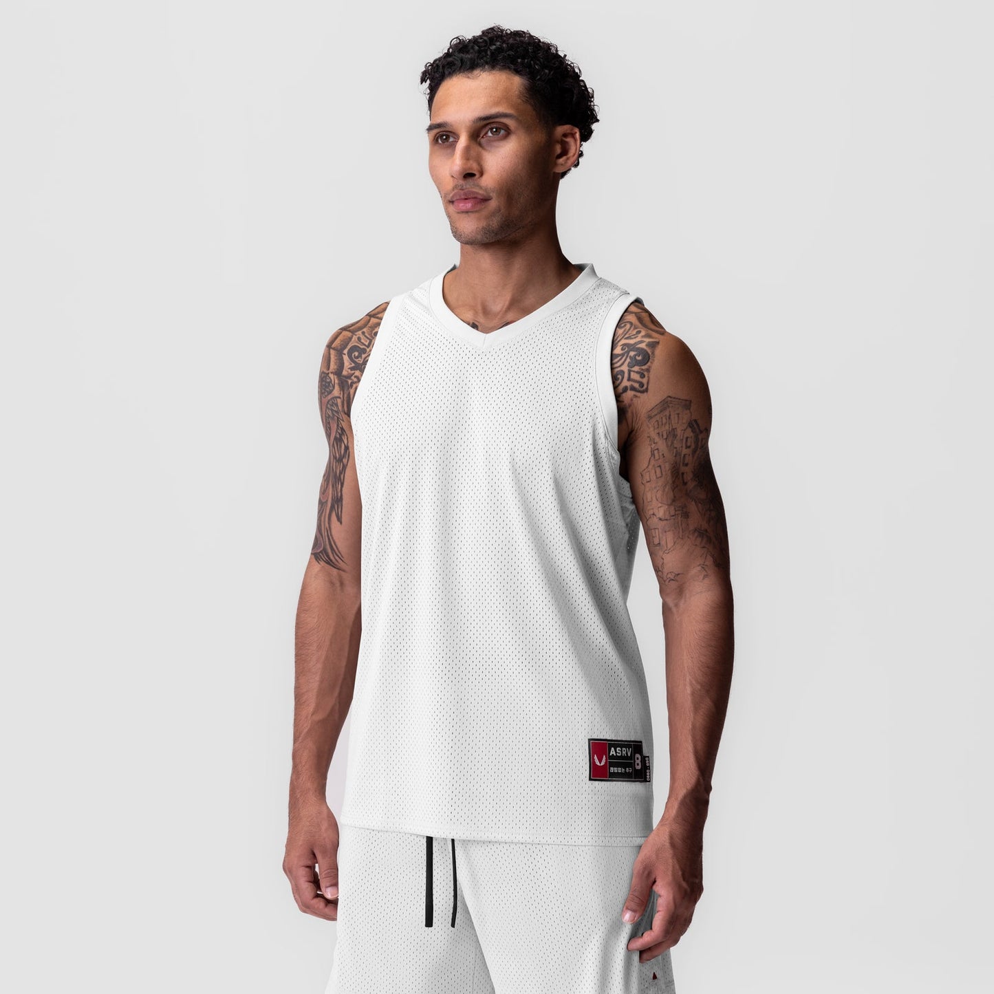 0990. Ion-Mesh Basketball Jersey White | ASRV on sale