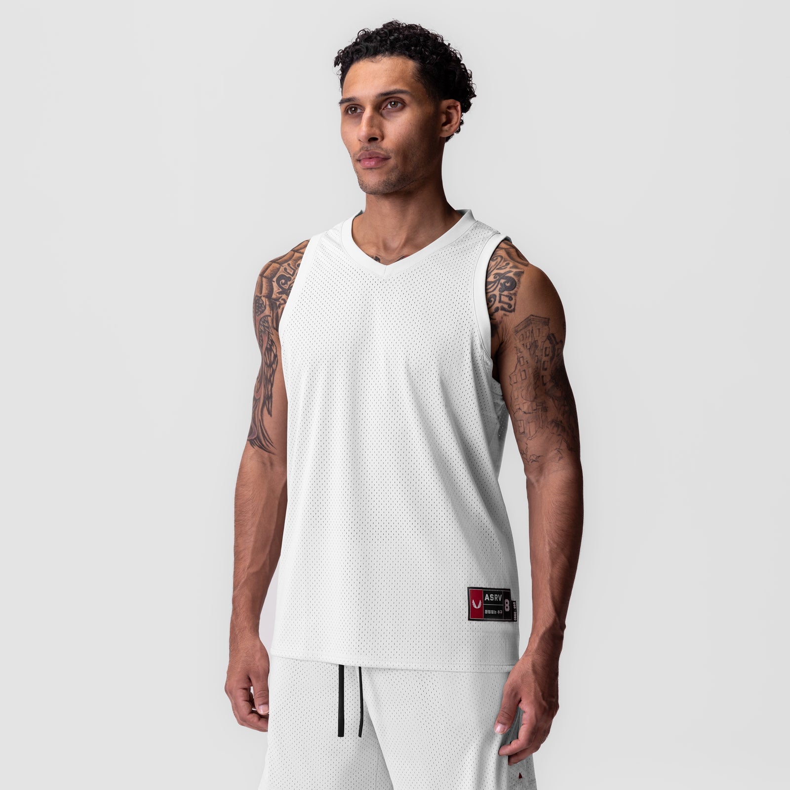 0990. Ion-Mesh Basketball Jersey White | ASRV on sale