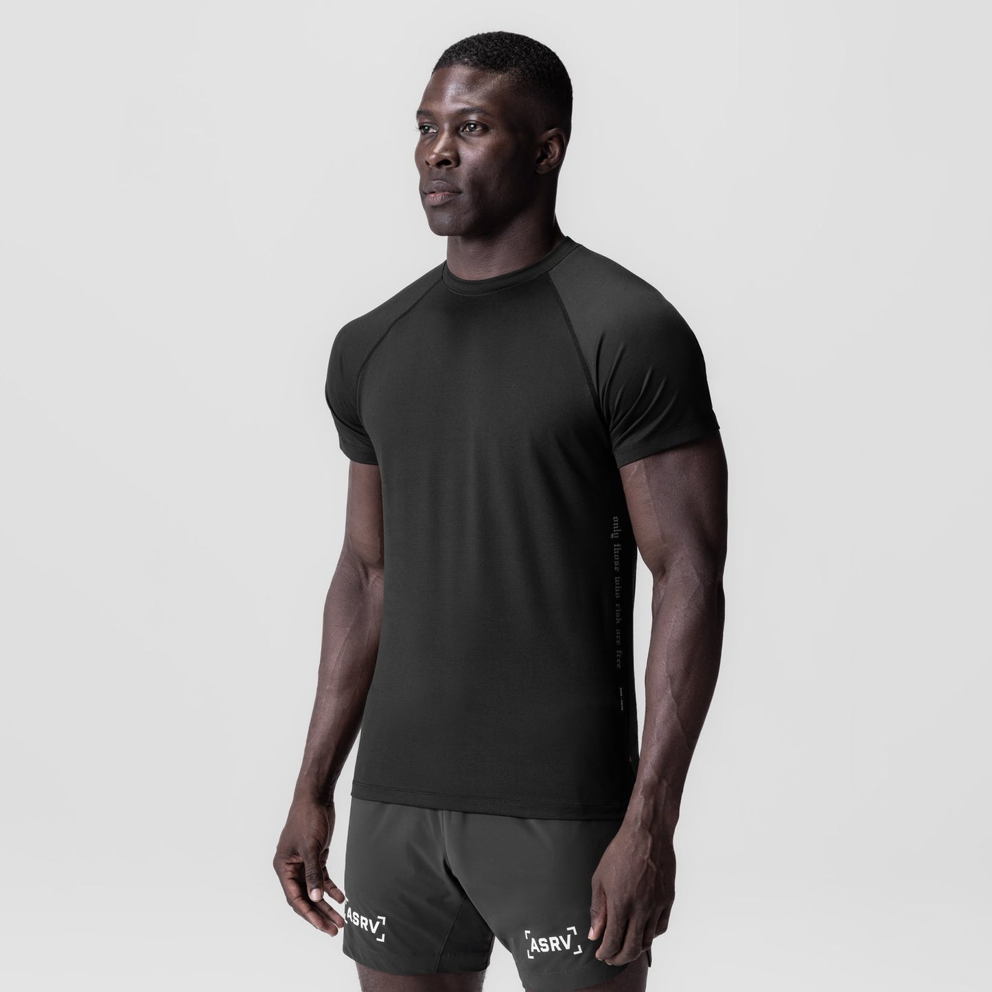 0839. 3D-Lite® 2.0 Lycra® Fitted Tee Black "OTWR" | ASRV discount