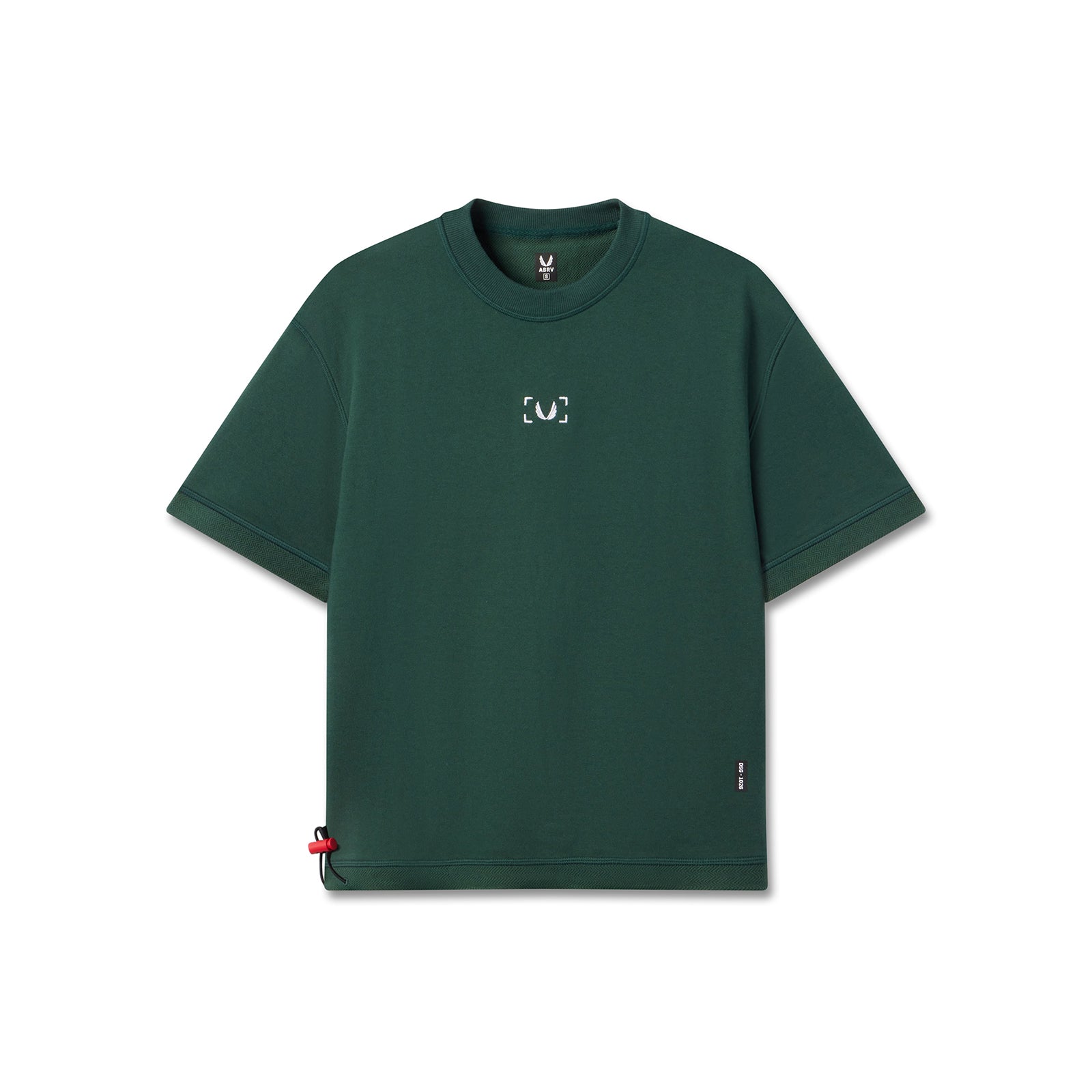 1026. Herringbone Terry Oversized Cinch Tee Forest Green | ASRV Discount