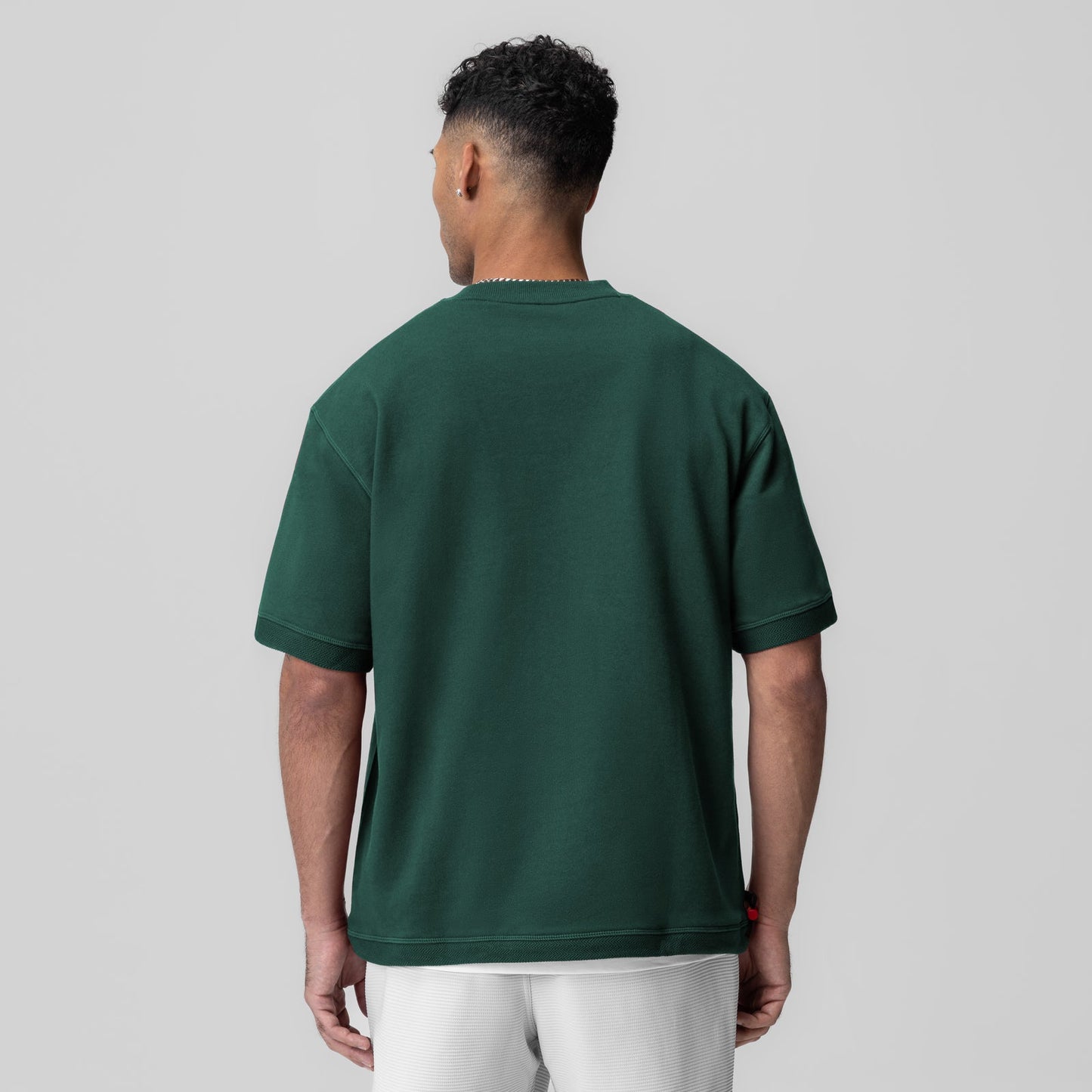 1026. Herringbone Terry Oversized Cinch Tee Forest Green | ASRV Discount