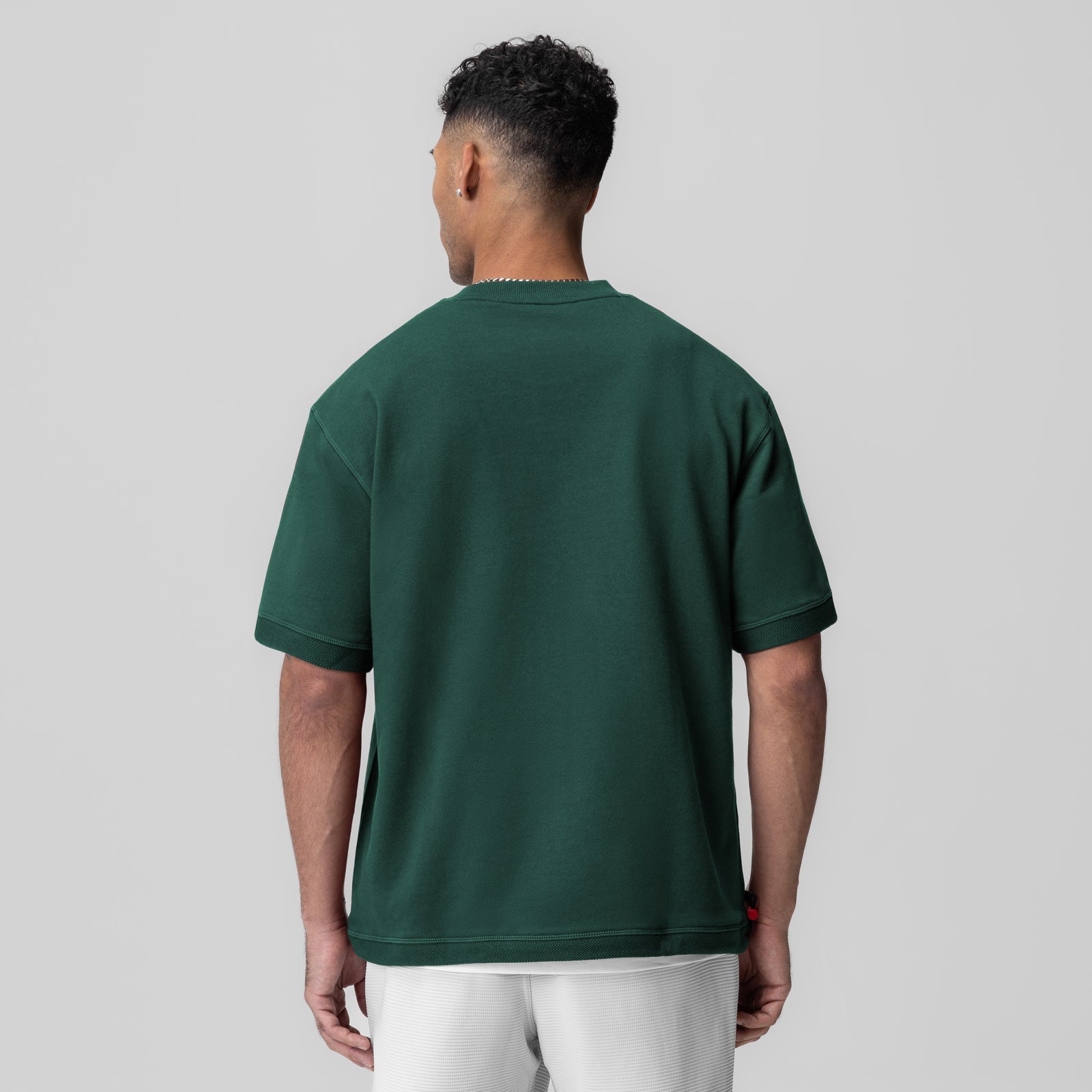 1026. Herringbone Terry Oversized Cinch Tee Forest Green | ASRV Discount