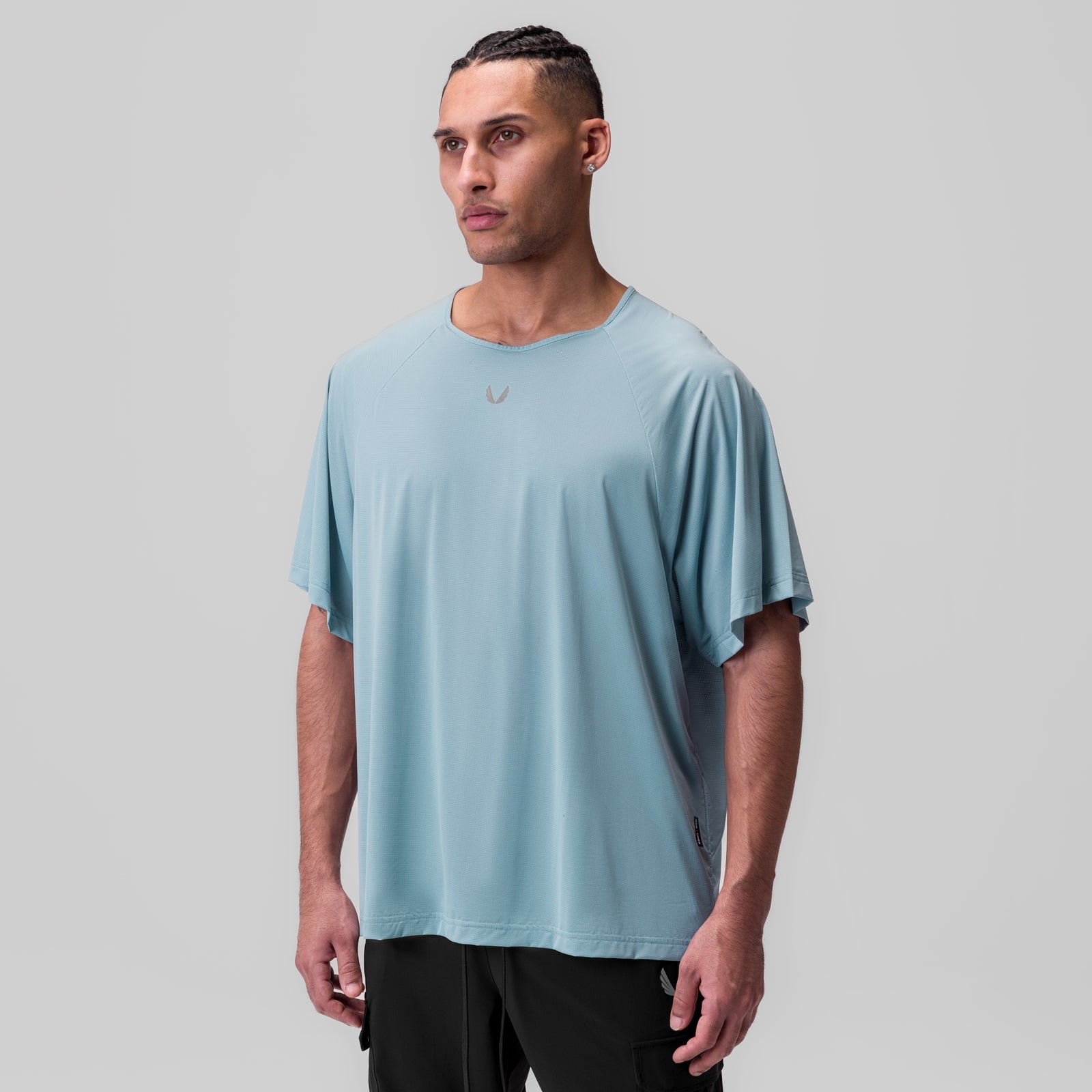 1089. Ice-Skin™ Oversized Tee Light Sky | ASRV US