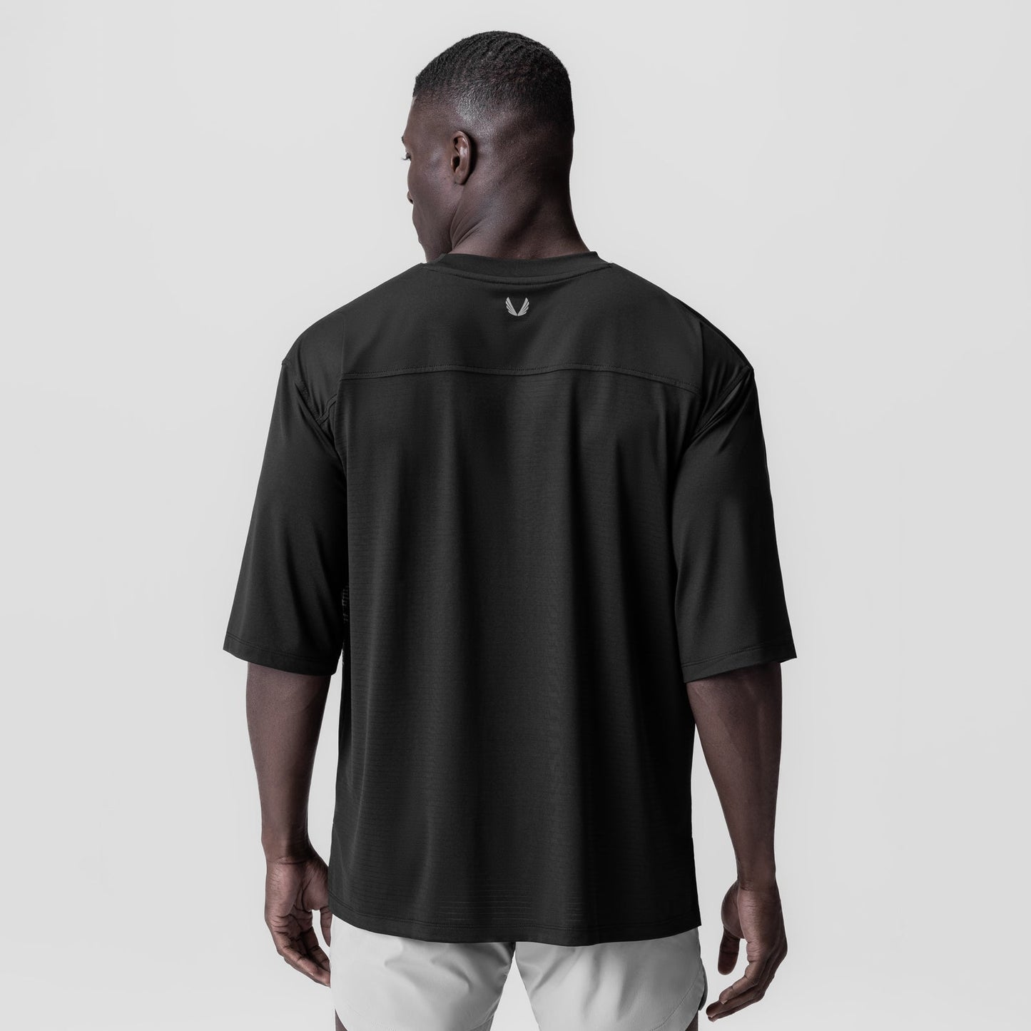 0841. 3D-Lite® 2.0 Lycra® 3/4-Sleeve Oversized Tee Black "OTWR" | ASRV sale