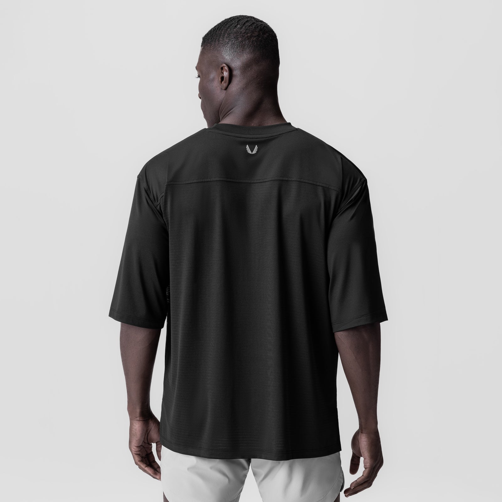 0841. 3D-Lite® 2.0 Lycra® 3/4-Sleeve Oversized Tee Black "OTWR" | ASRV sale
