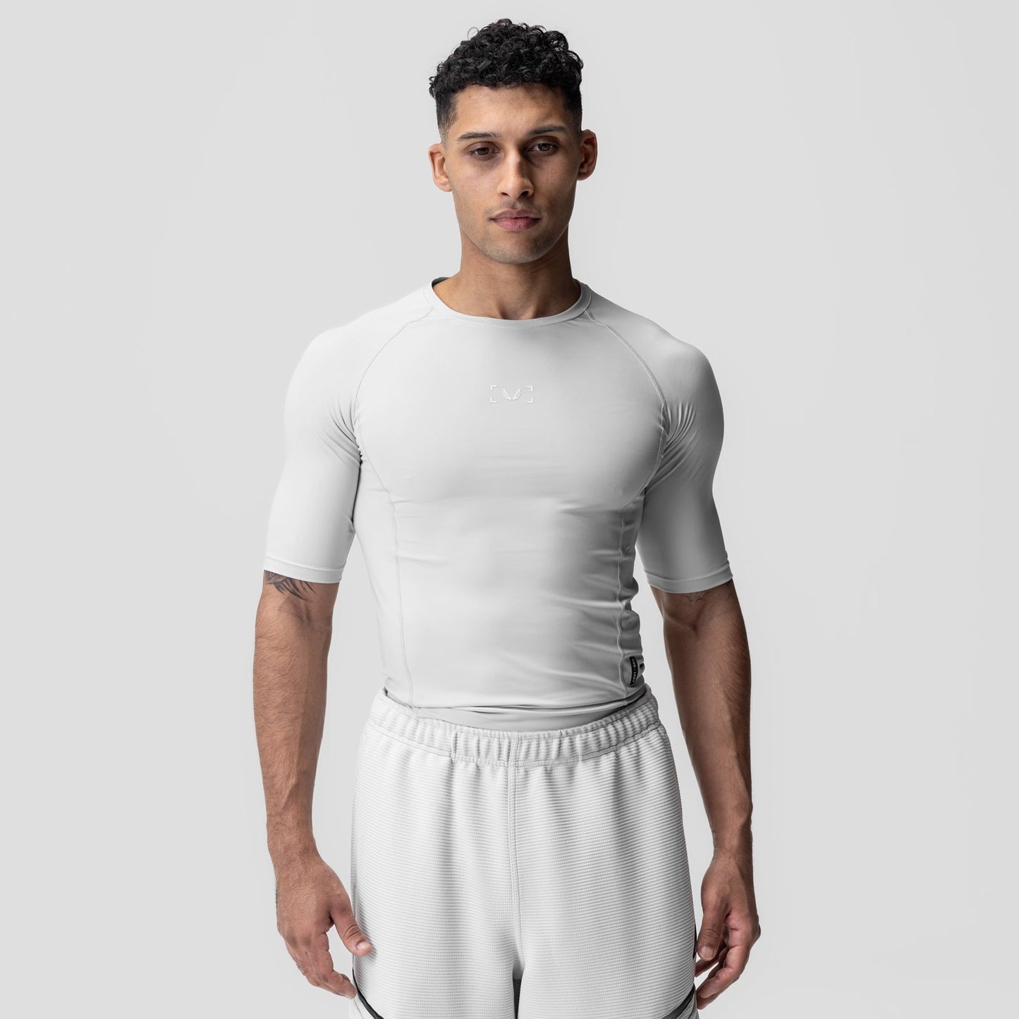 1027. WarpFlexx-Lite® Half-Sleeve Baselayer Light Grey | ASRV discount