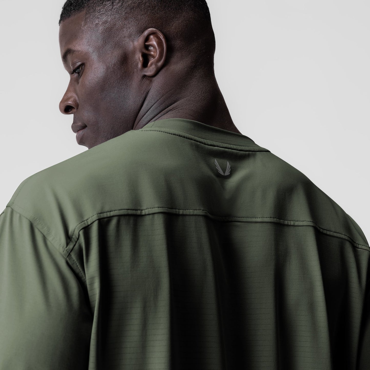 0841. 3D-Lite® 2.0 Lycra® 3/4-Sleeve Oversized Tee Olive "OTWR" | ASRV Online