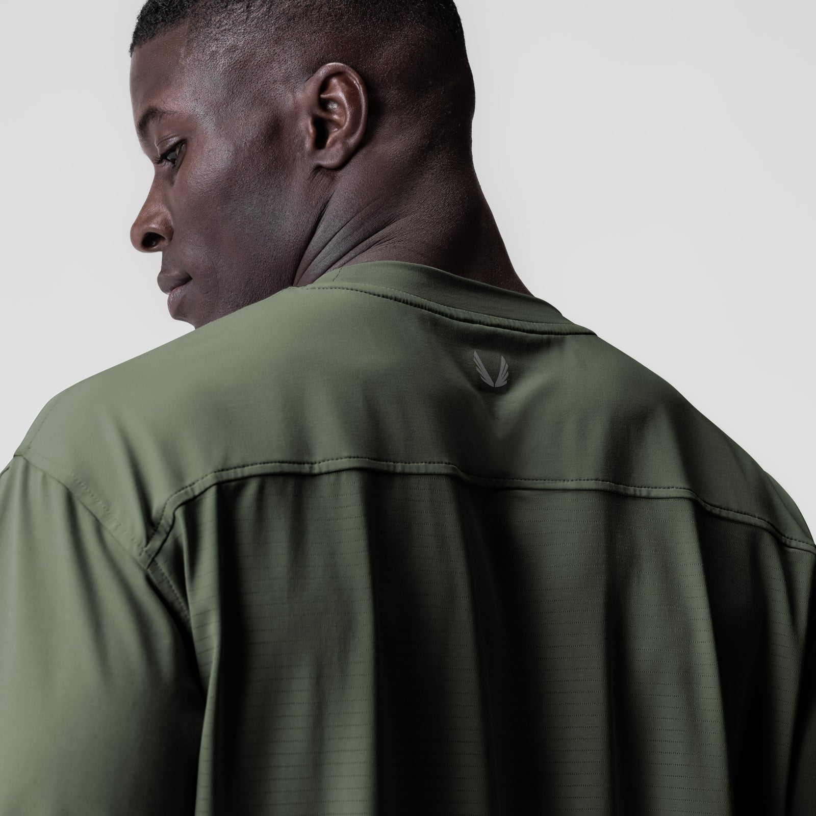 0841. 3D-Lite® 2.0 Lycra® 3/4-Sleeve Oversized Tee Olive "OTWR" | ASRV Online