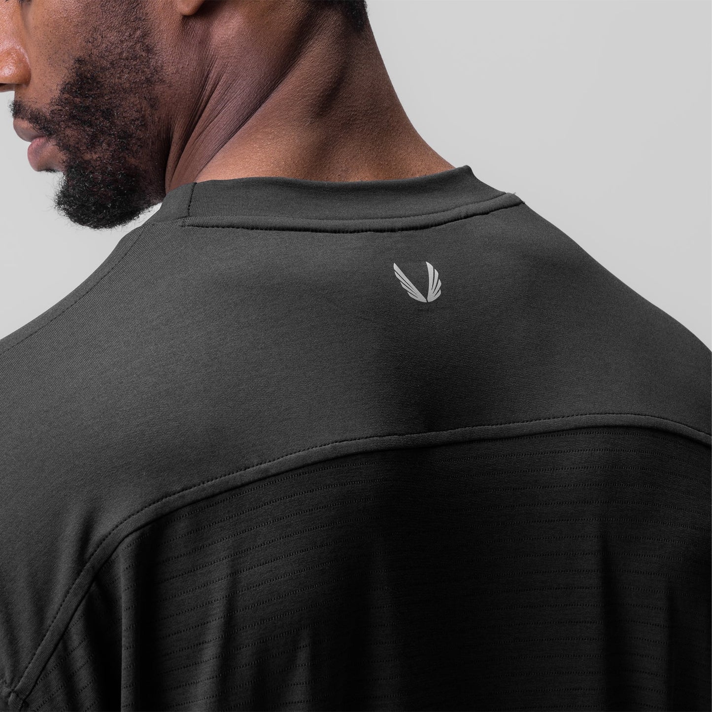 0841. 3D-Lite® 2.0 3/4-Sleeve Oversized Tee Black "OTWR" | ASRV US