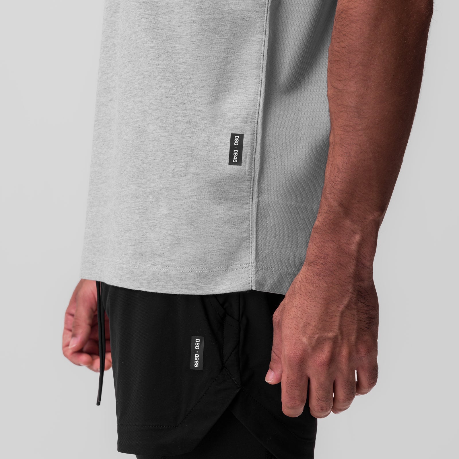 0846. CottonPlus™ Standard Mesh Back Tee Heather Grey | ASRV sale