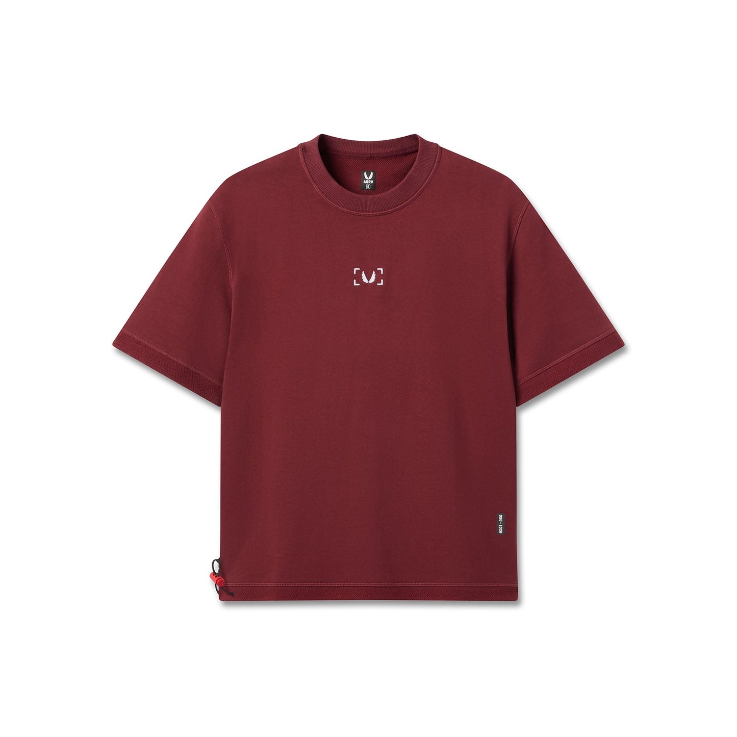 1026. Herringbone Terry Oversized Cinch Tee Crimson | ASRV discount
