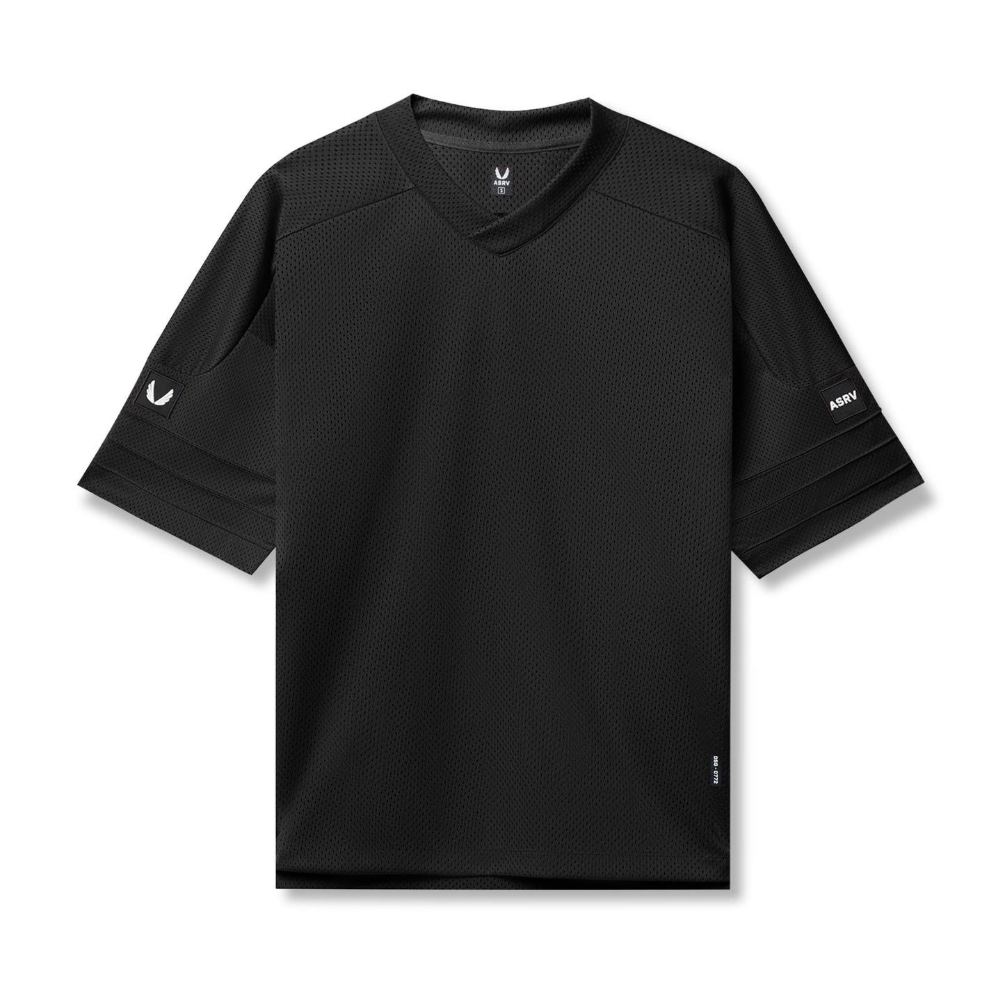 0772. SilverPlus™ Mesh Oversized Jersey Black | ASRV Discount