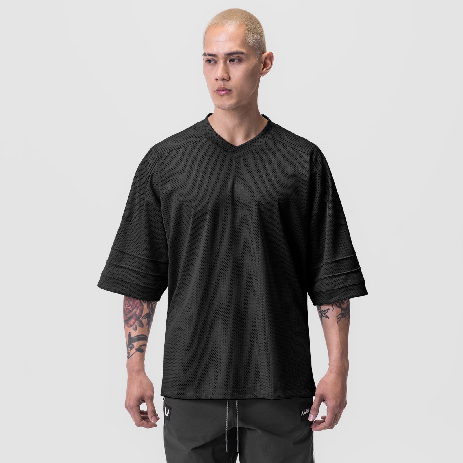 0772. SilverPlus™ Mesh Oversized Jersey Black | ASRV Discount