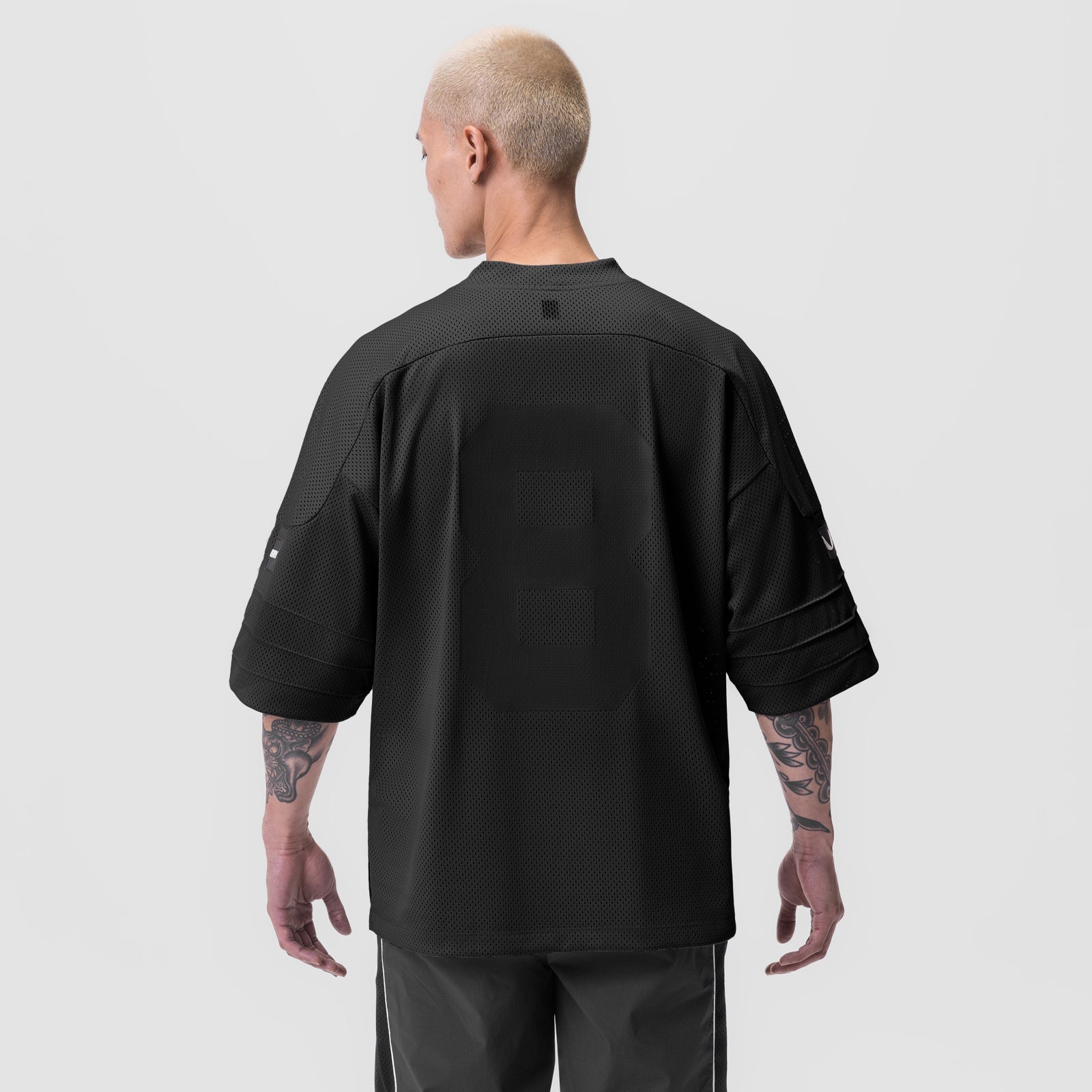 0772. SilverPlus™ Mesh Oversized Jersey Black | ASRV Discount