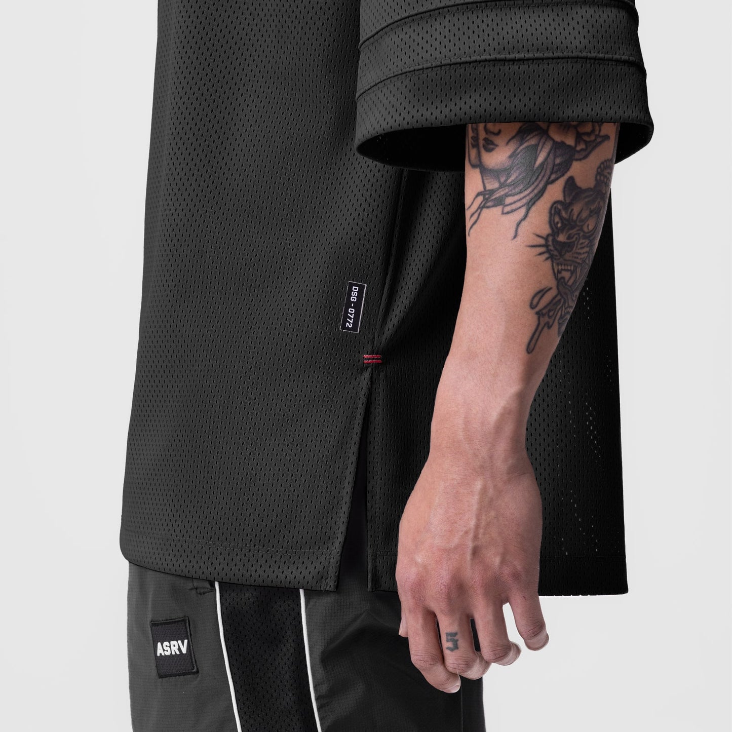 0772. SilverPlus™ Mesh Oversized Jersey Black | ASRV Discount