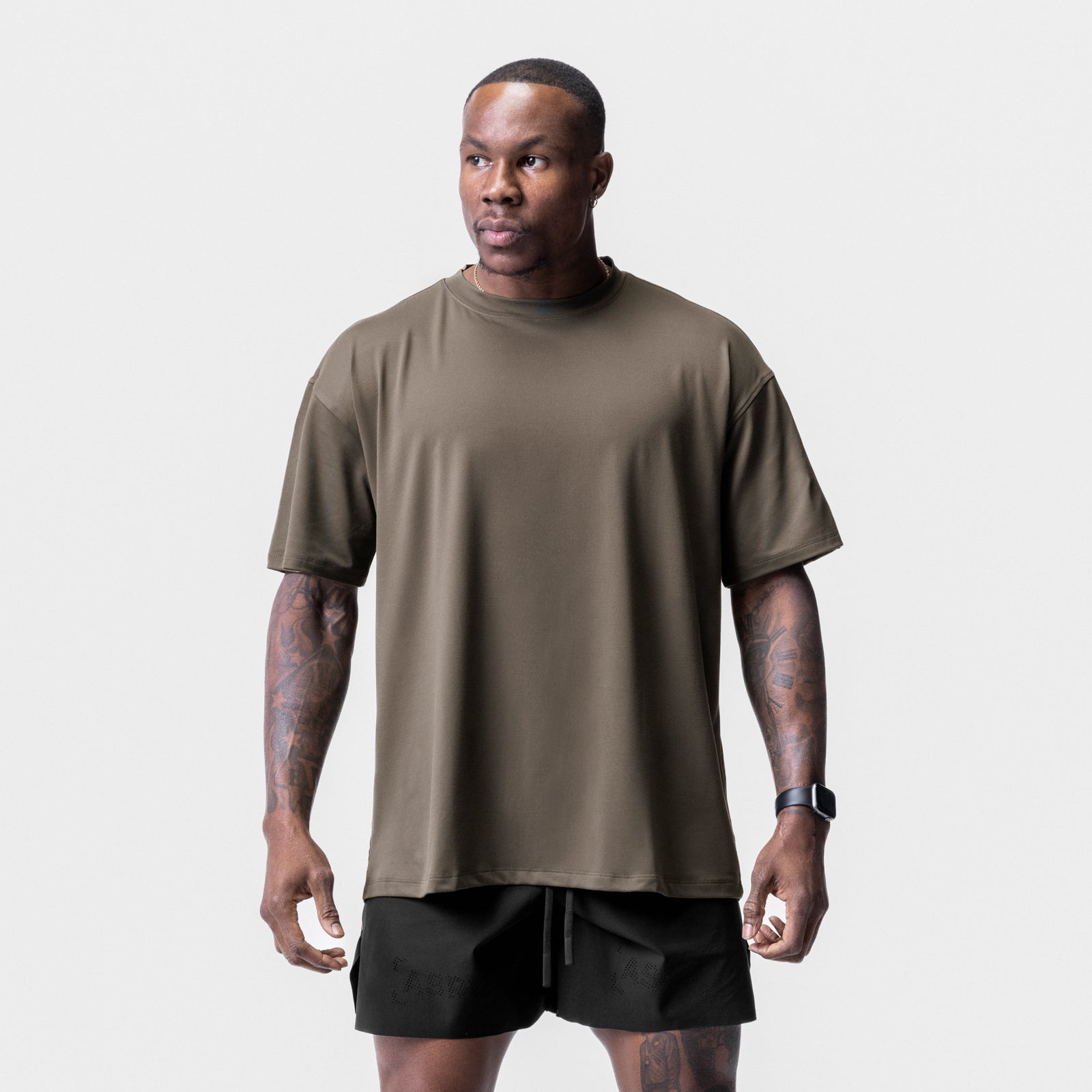 0715. Core Mesh Oversized Tee Deep Taupe | ASRV near me