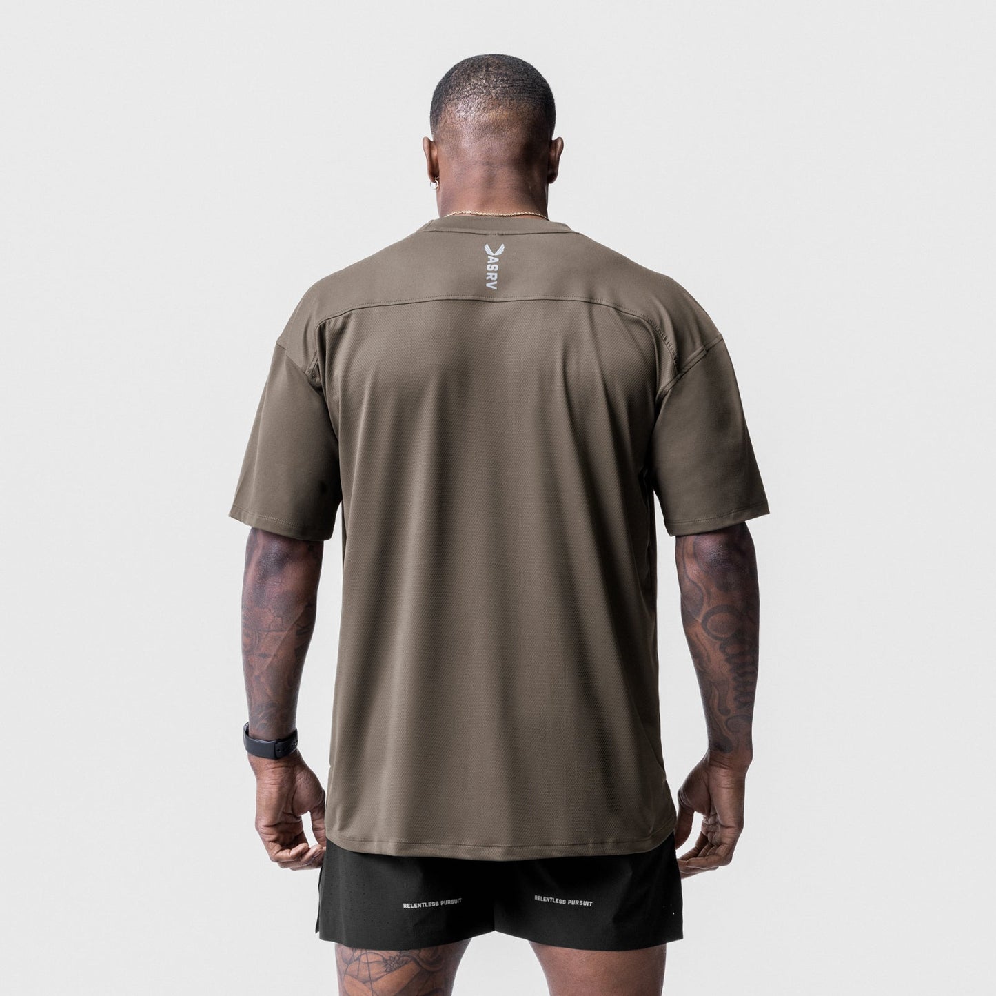 0715. Core Mesh Oversized Tee Deep Taupe | ASRV near me