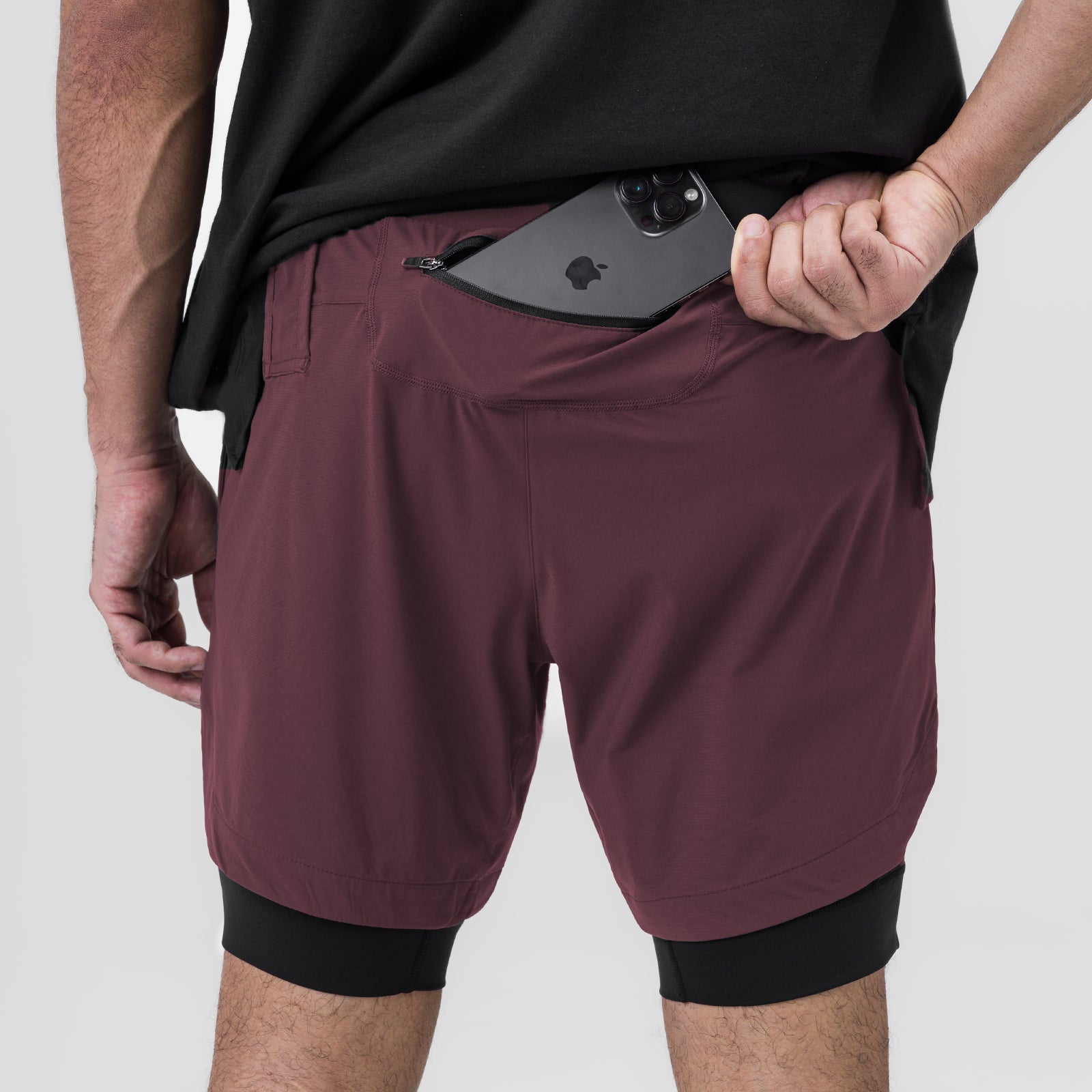 0866. Tetra-Lite® 7" Liner Short Plum "ASRV"/Black | ASRV sale
