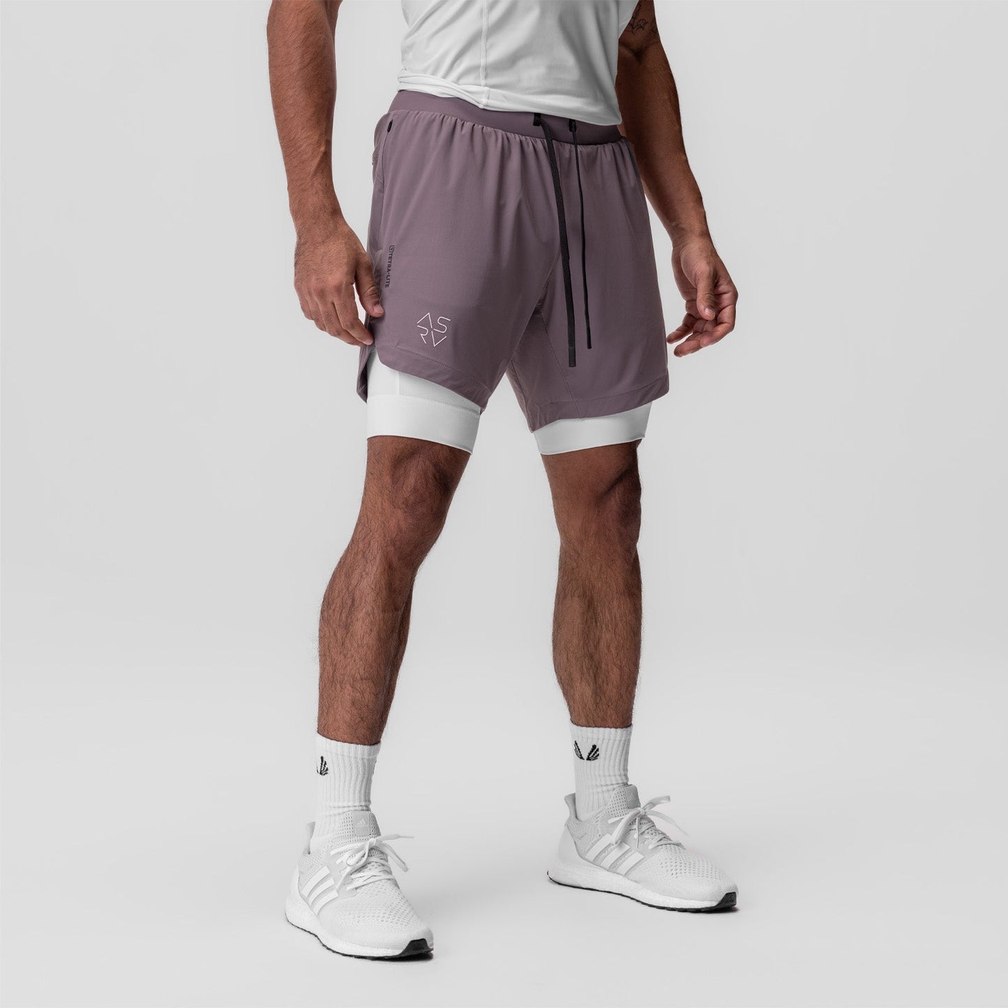 0866. Tetra-Lite® 7" Liner Short Moonscape "Cyber"/White | ASRV on sale