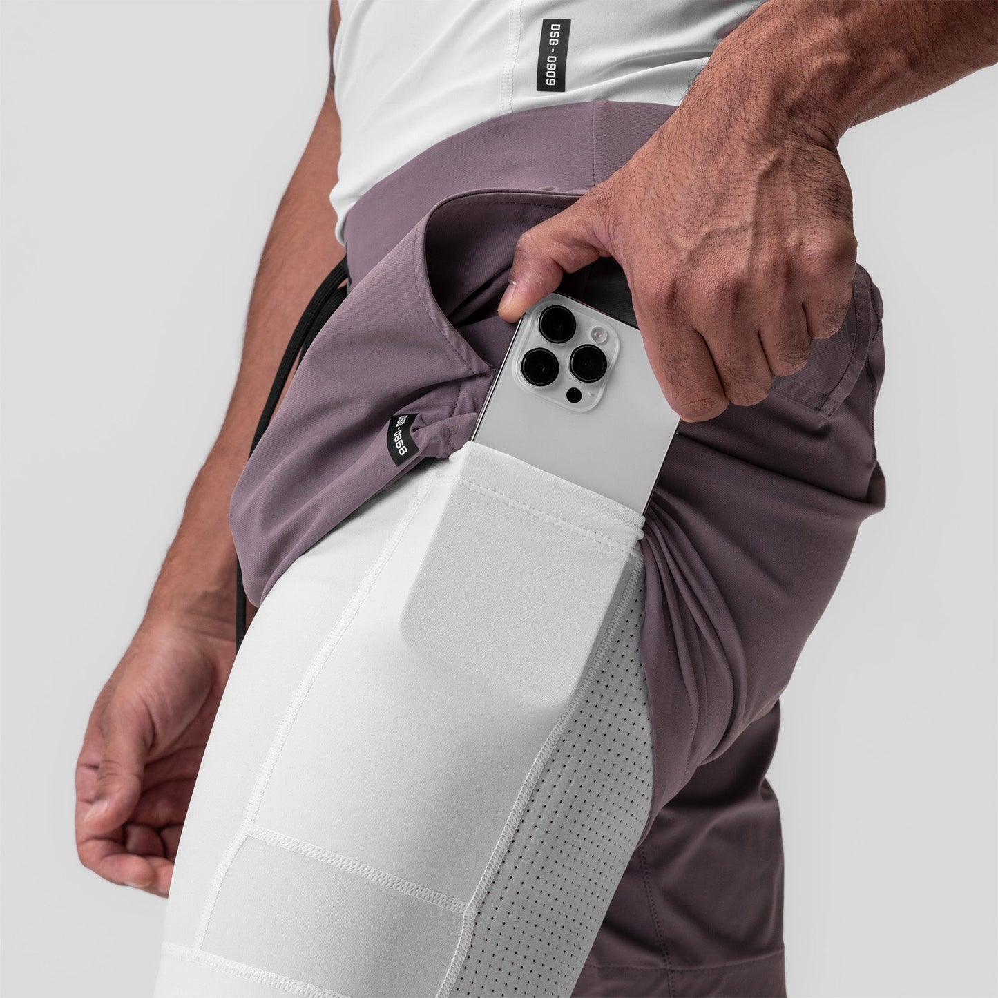 0866. Tetra-Lite® 7" Liner Short Moonscape "Cyber"/White | ASRV on sale