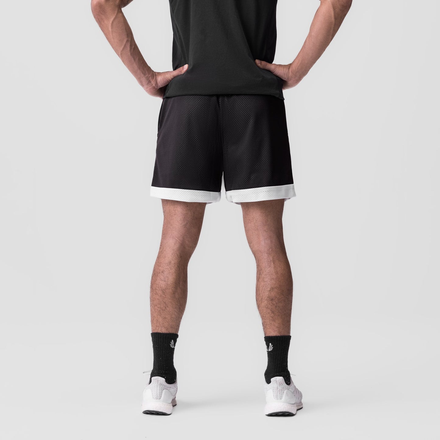 0795. SilverPlus™ Mesh Reversible Short Black/White | ASRV Discount