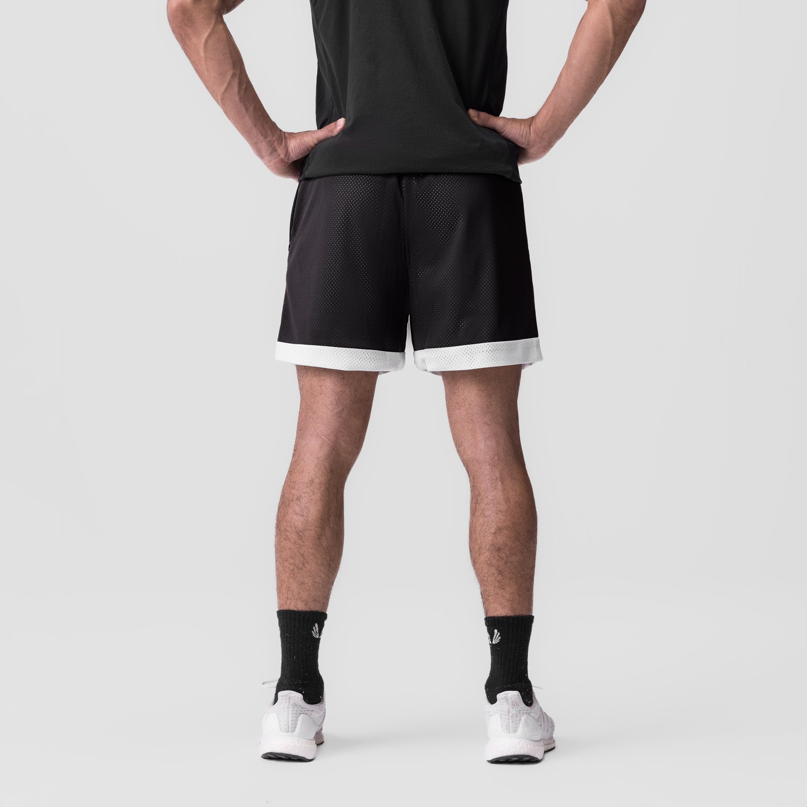 0795. SilverPlus™ Mesh Reversible Short Black/White | ASRV Discount