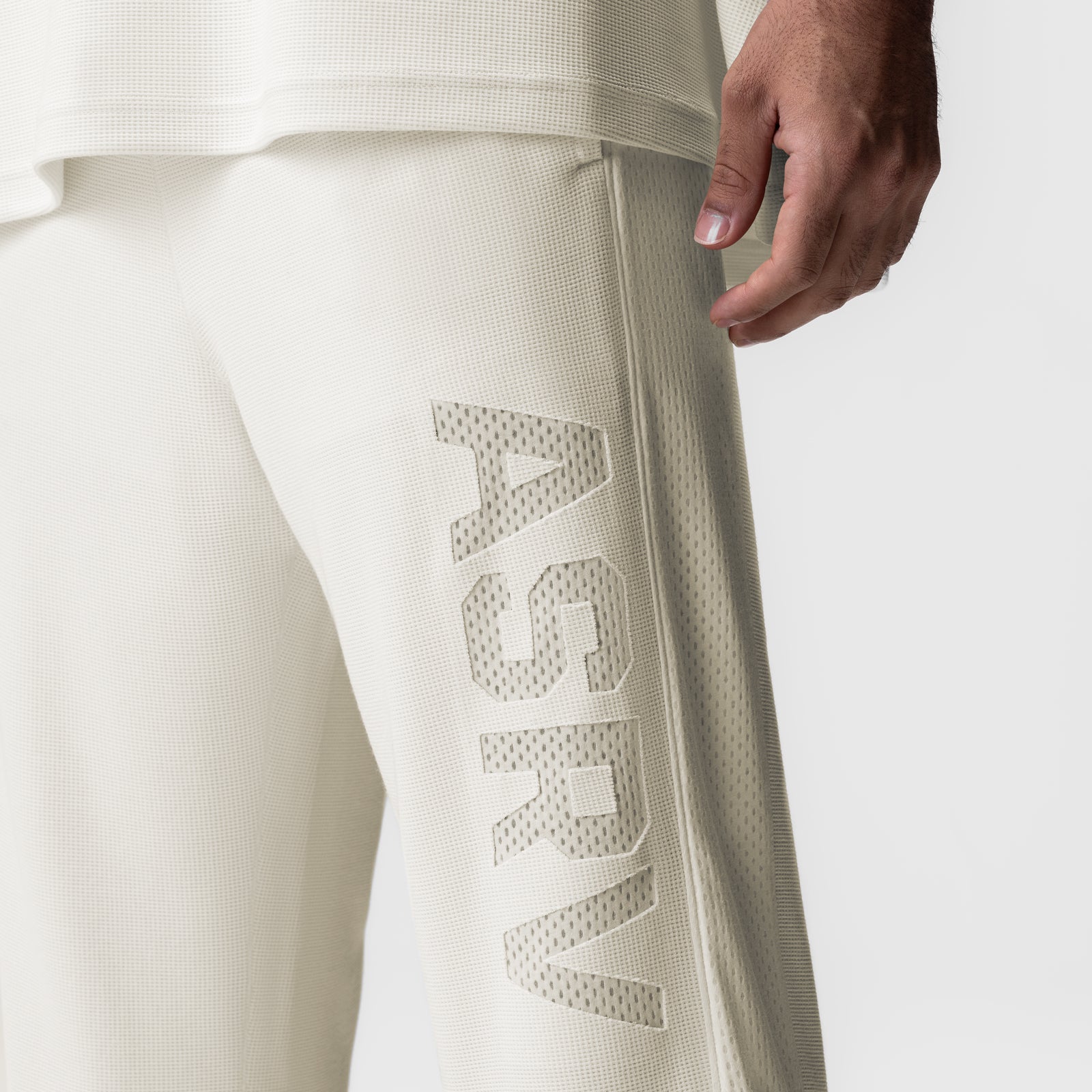 0957. Waffle Knit Relaxed Sweatpant Cream | ASRV for sale