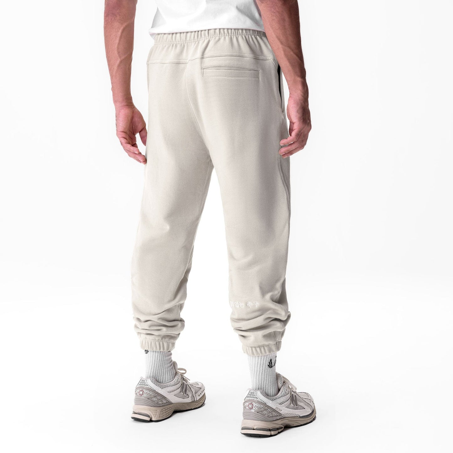 0655. Tech-Terry™ Oversized Sweats Ivory Cream "Emblem" | ASRV Discount
