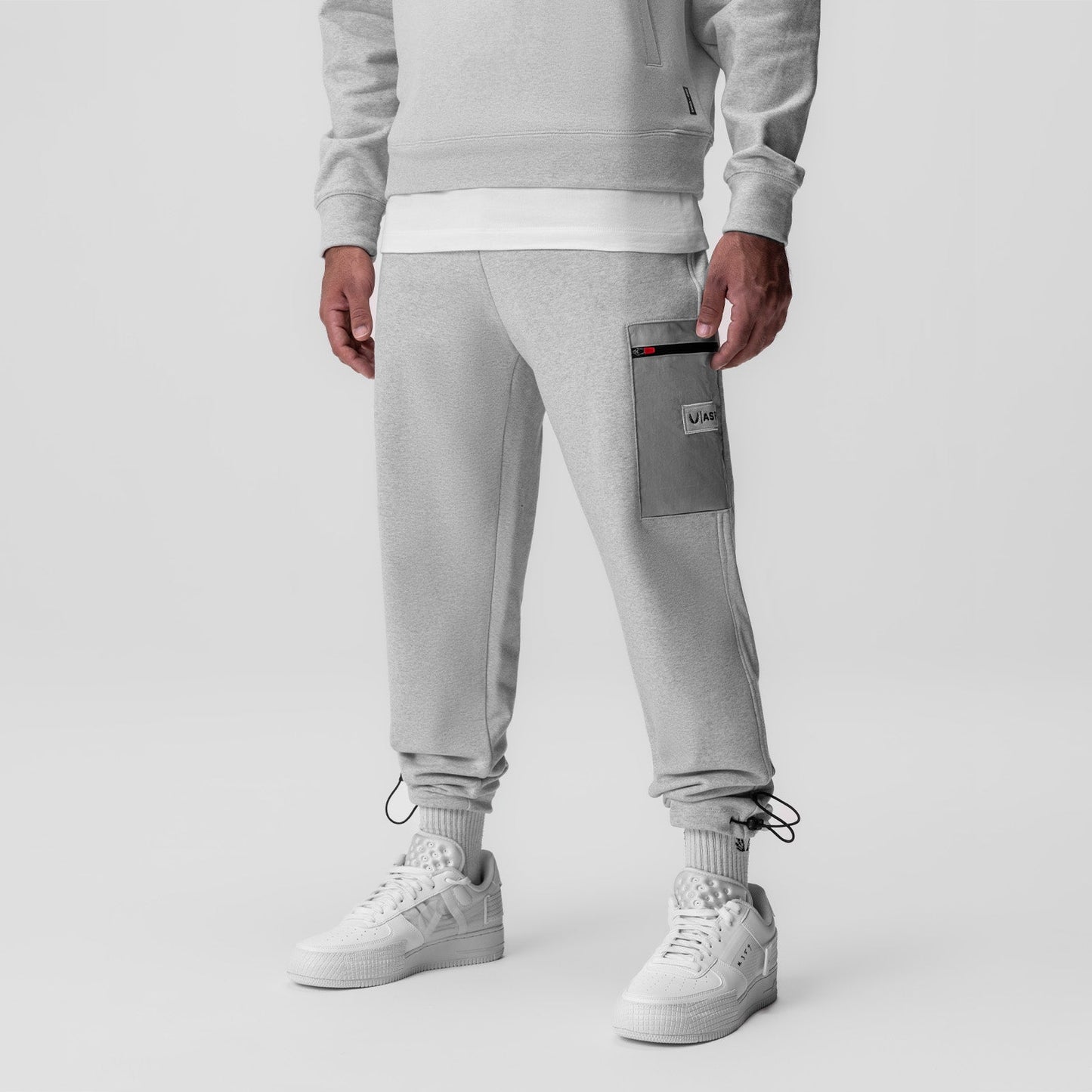 0914. Tech-Terry™ Paneled Cinch Cargo Jogger Heather Grey/Wave-Dye | ASRV on sale