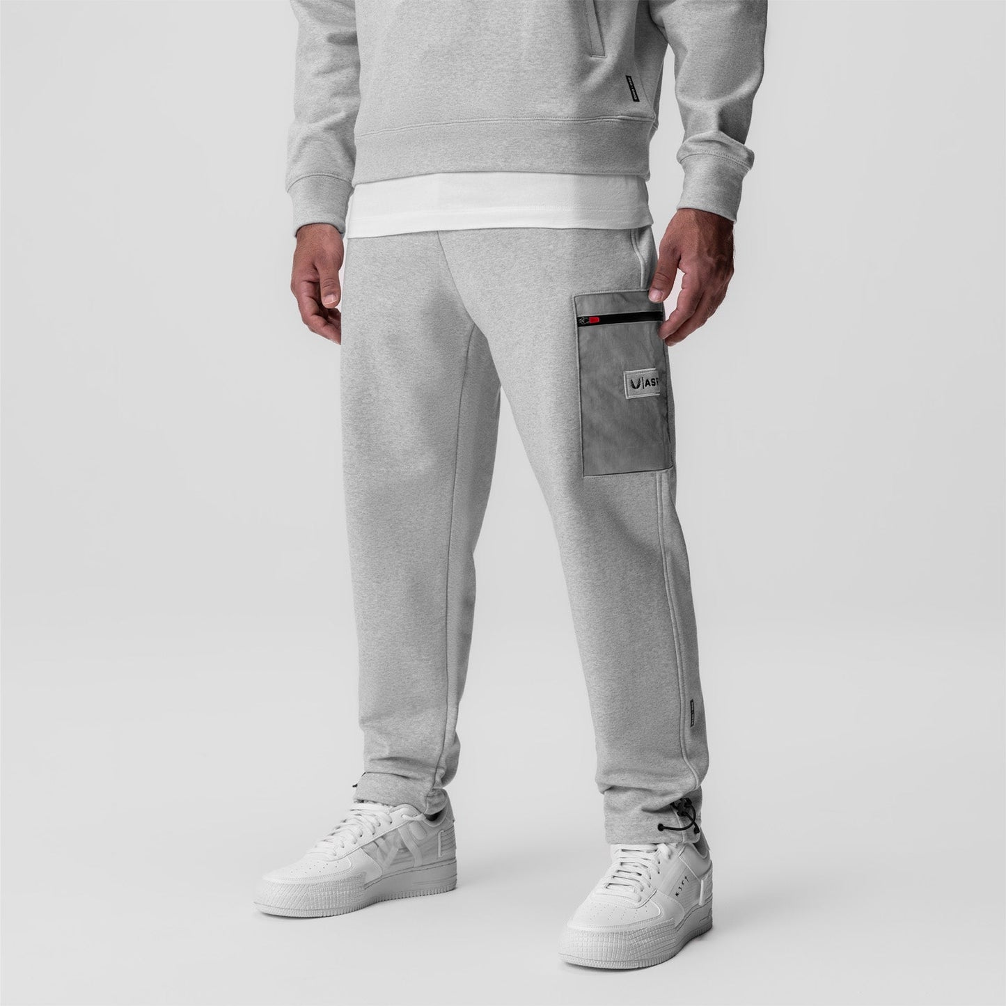 0914. Tech-Terry™ Paneled Cinch Cargo Jogger Heather Grey/Wave-Dye | ASRV on sale