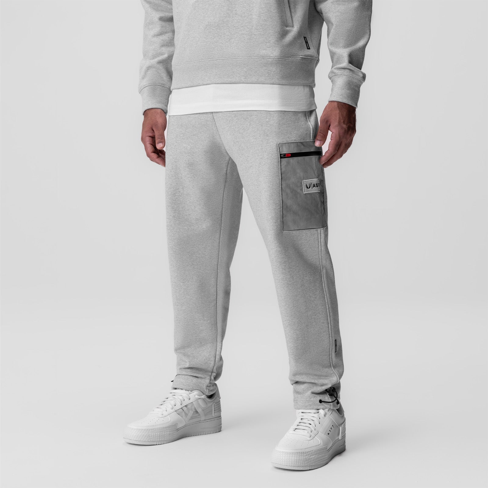 0914. Tech-Terry™ Paneled Cinch Cargo Jogger Heather Grey/Wave-Dye | ASRV on sale