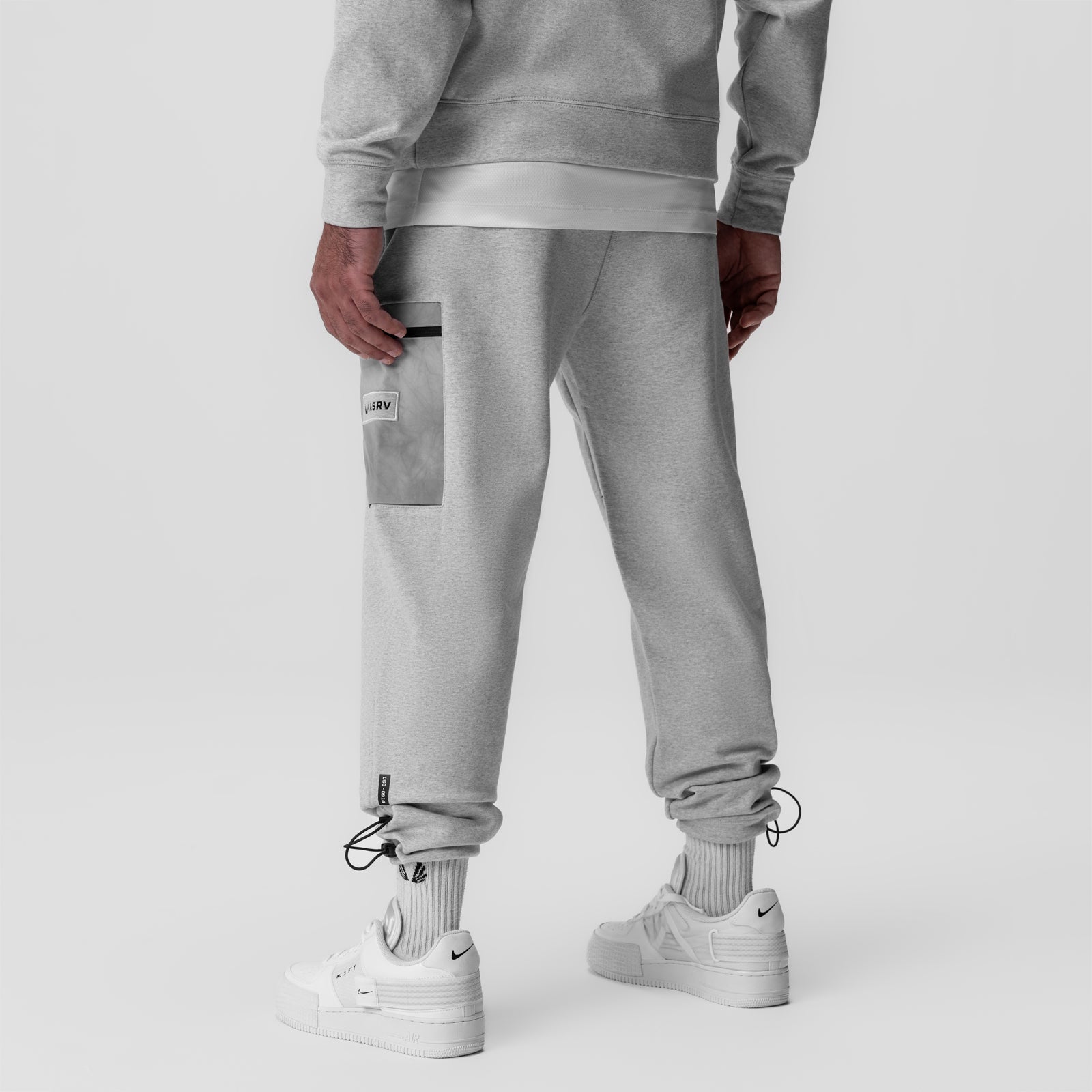 0914. Tech-Terry™ Paneled Cinch Cargo Jogger Heather Grey/Wave-Dye | ASRV on sale