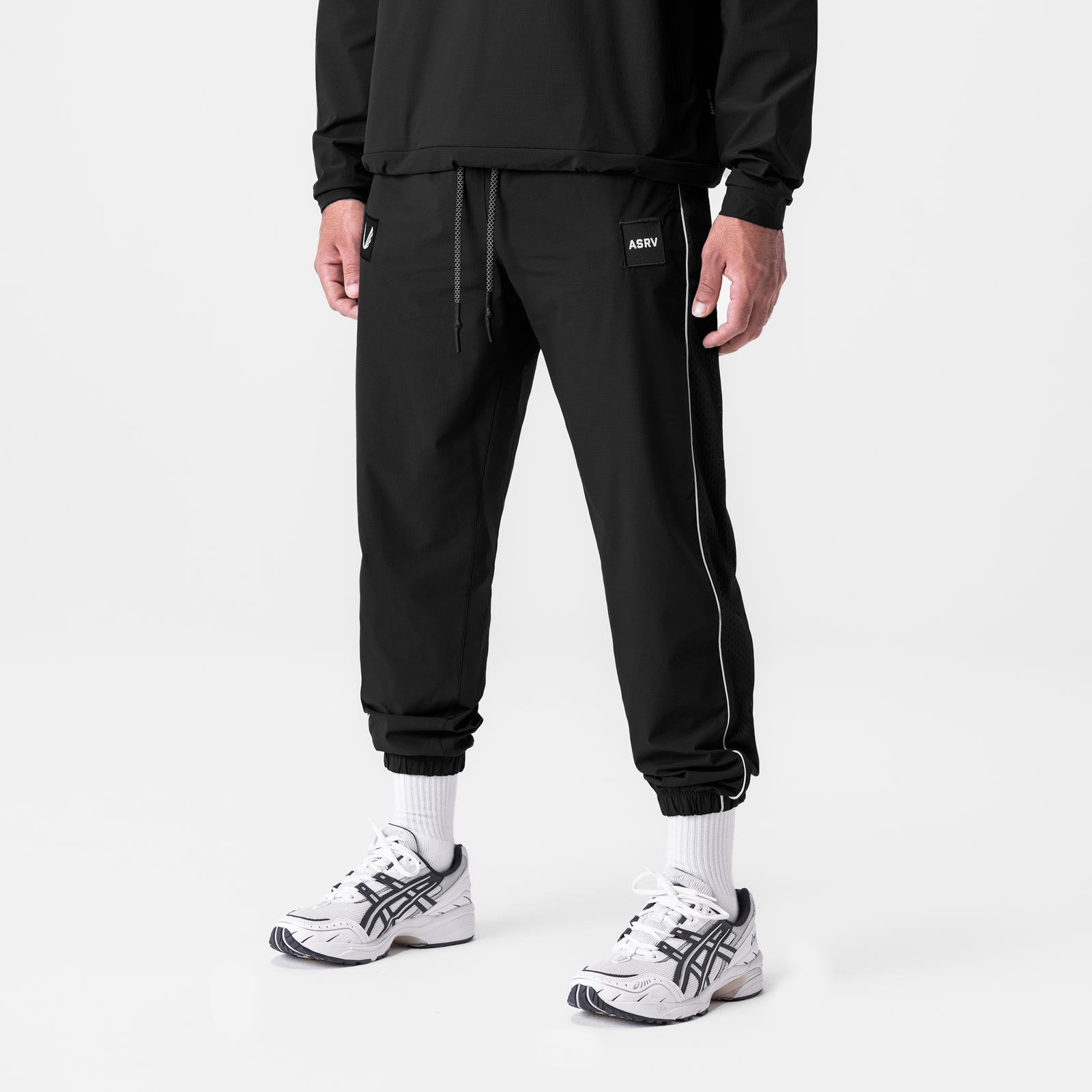 0796. Ripstop Oversized Track Pant Black "Patch" | ASRV for sale