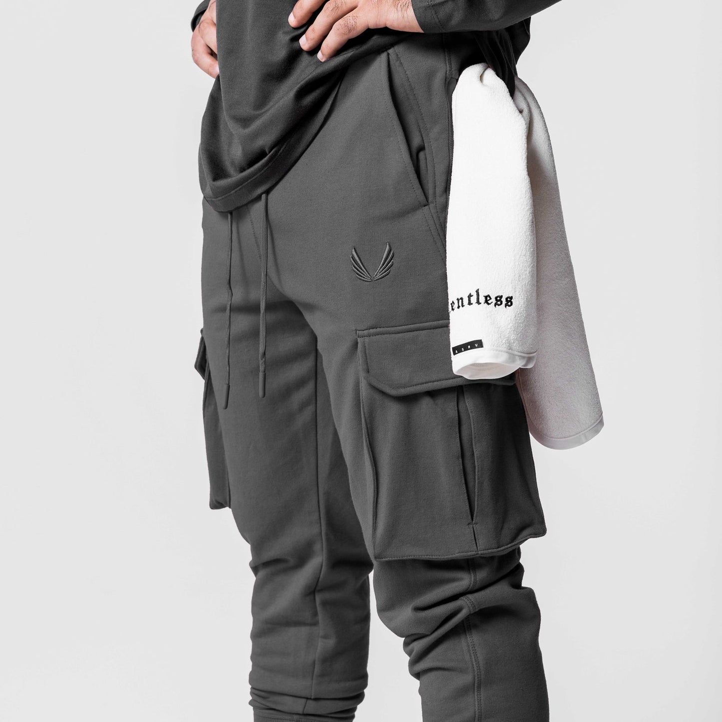 0654. Tech-Terry™ Cargo High Rib Jogger Raven | ASRV US