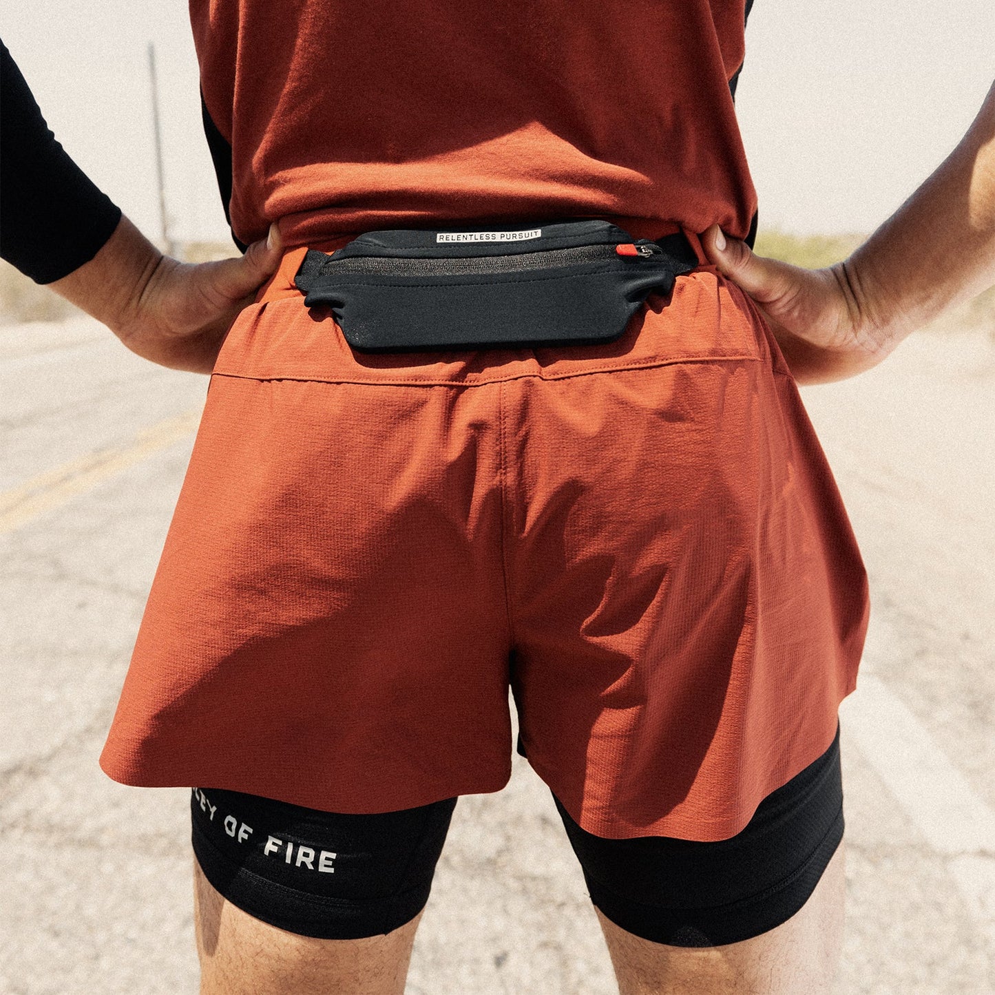 0786. Ripstop 3" Belt Pack Short Brick/Black | ASRV on sale