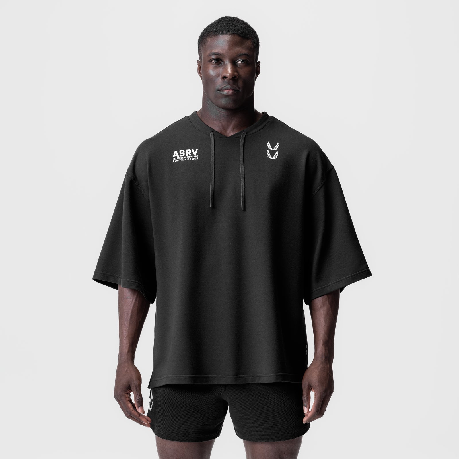 0945. Micro-Terry Warm-Up Tee Black | ASRV for sale
