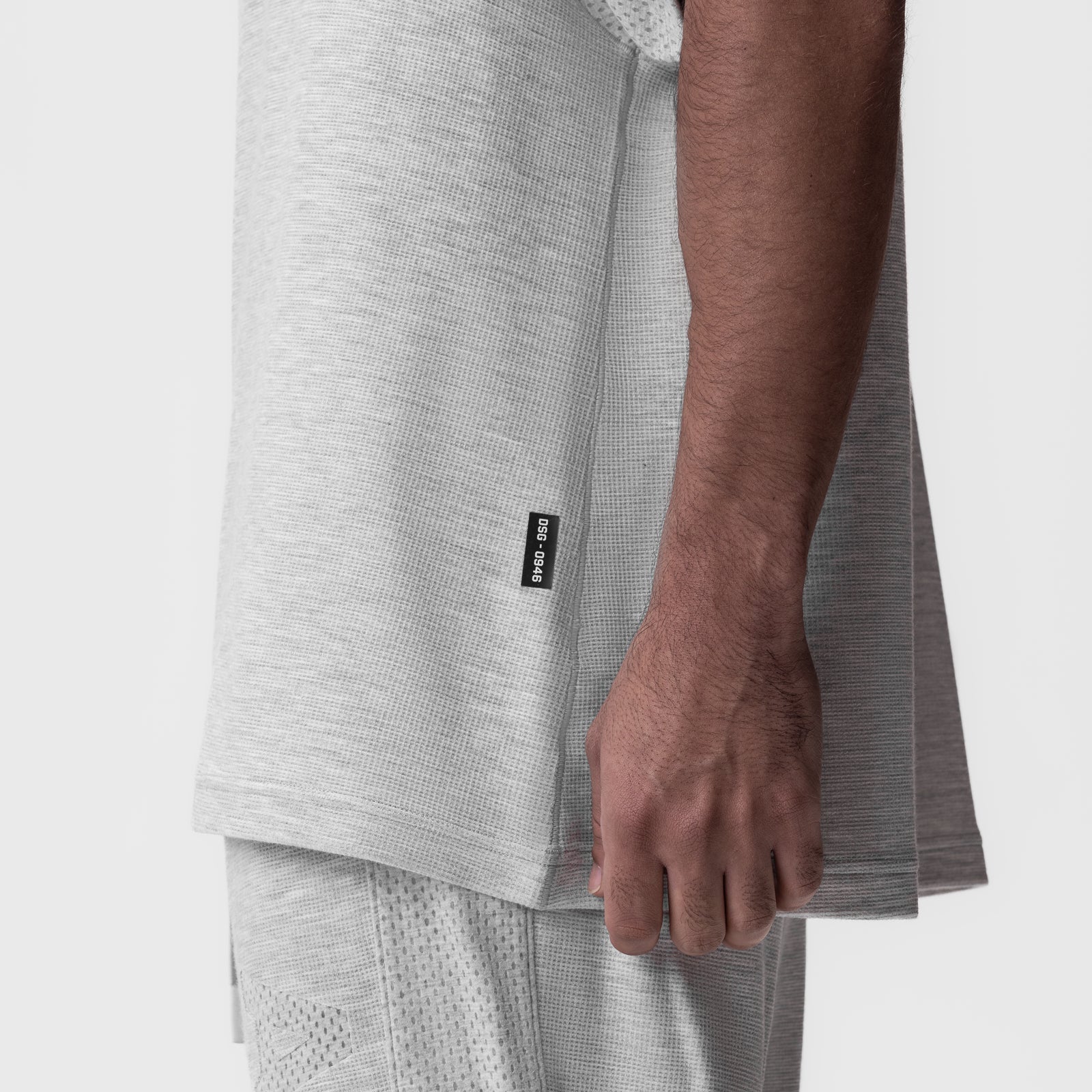 0946. Waffle Knit Oversized Tee Heather Grey | ASRV Online