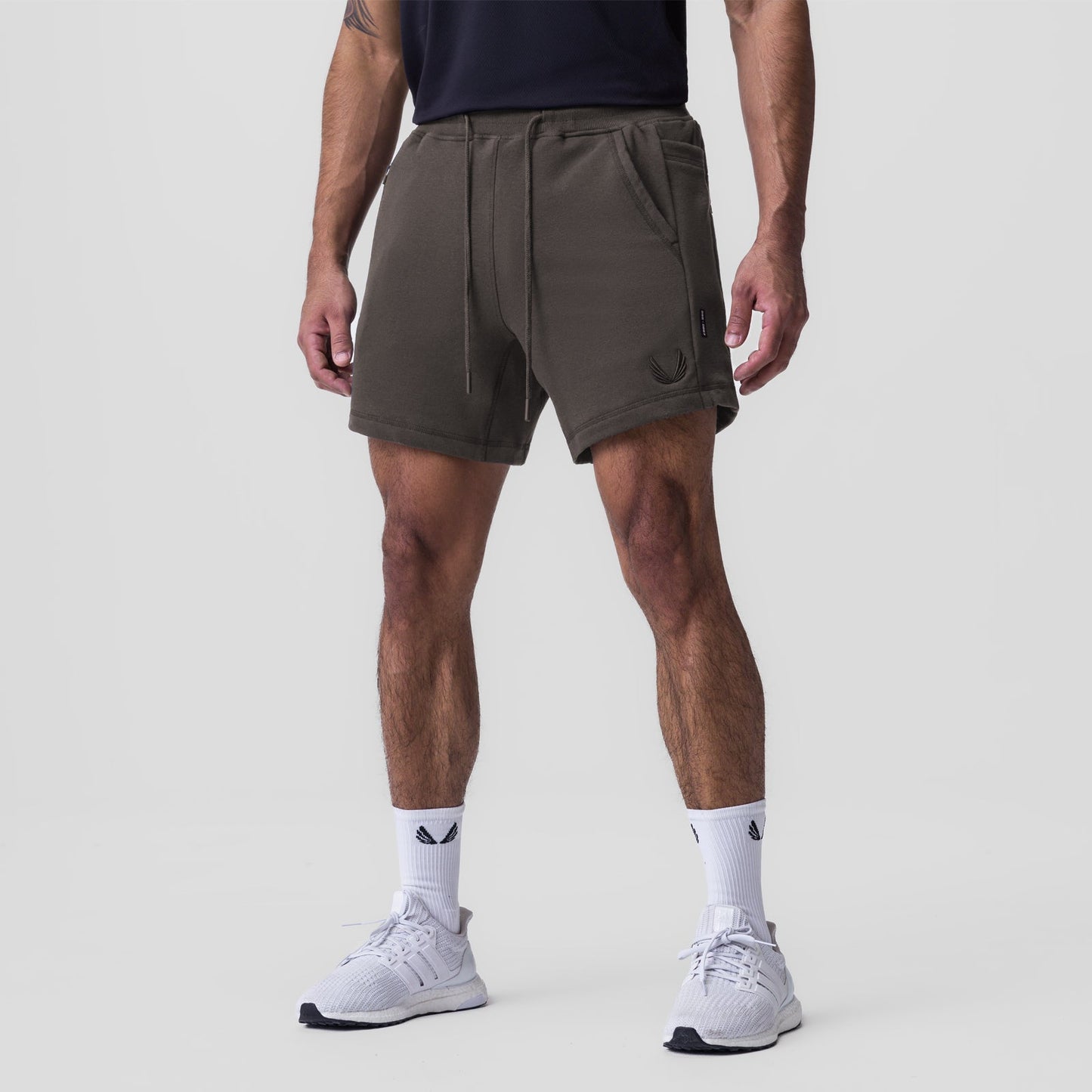 0867. Tech-Terry™ Sidelock Sweat Short Deep Taupe | ASRV for sale