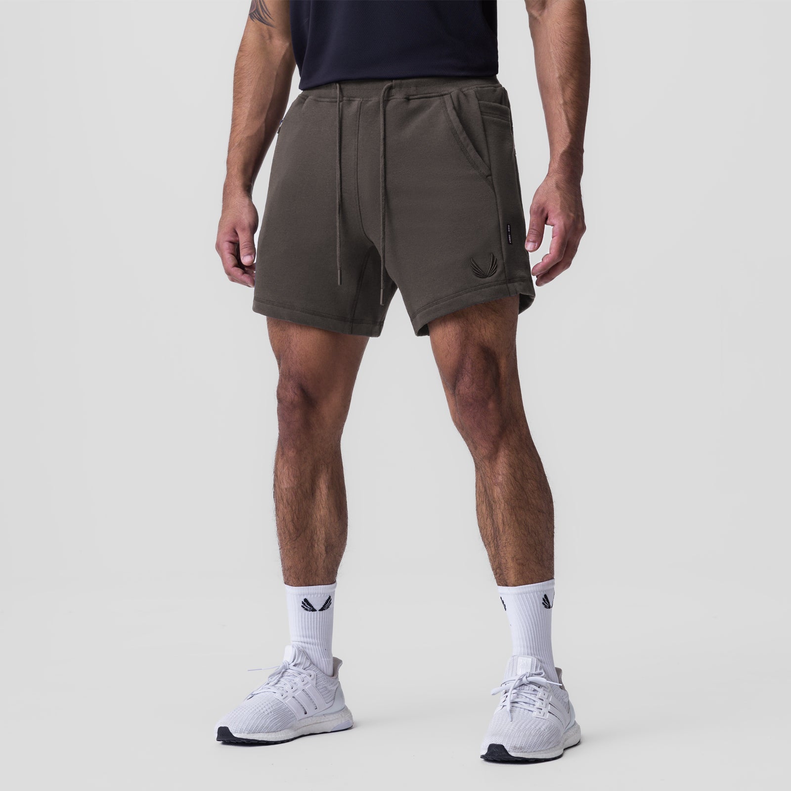 0867. Tech-Terry™ Sidelock Sweat Short Deep Taupe | ASRV for sale