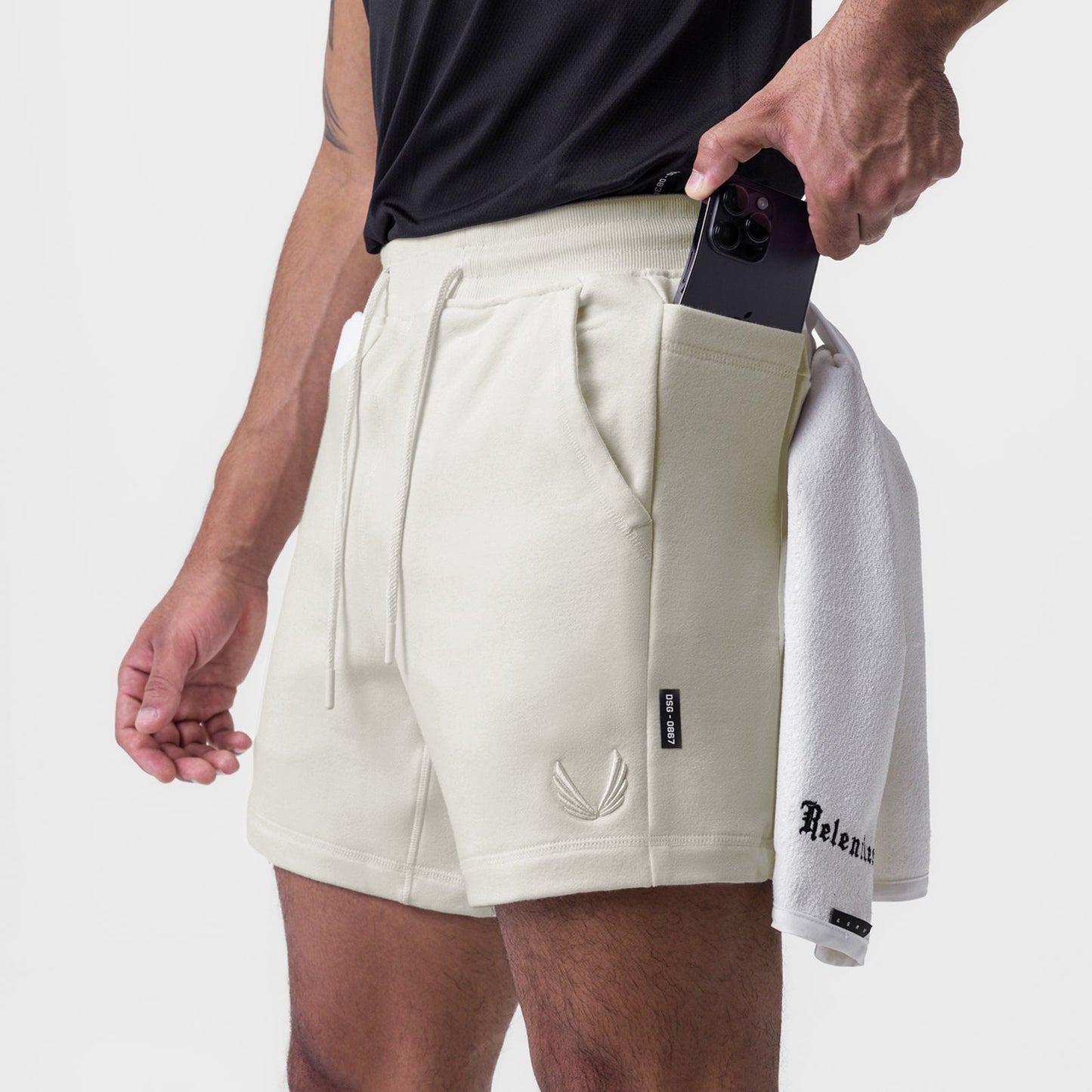 0867. Tech-Terry™ Sidelock Sweat Short Stone | ASRV Online