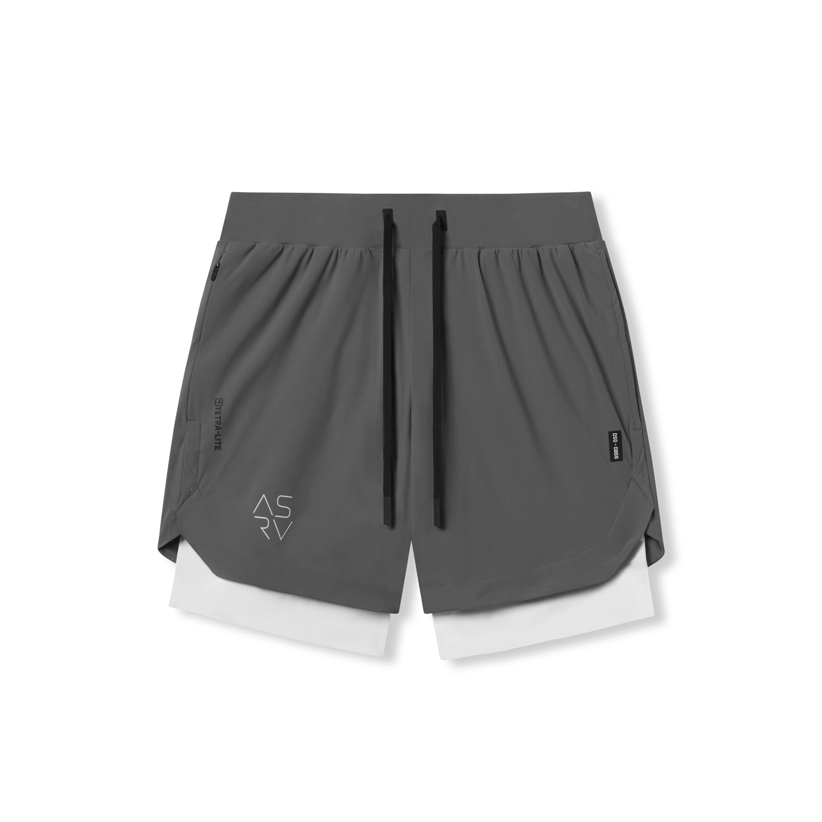 0866. Tetra-Lite® 7" Liner Short Space Grey "Cyber"/White | ASRV on sale