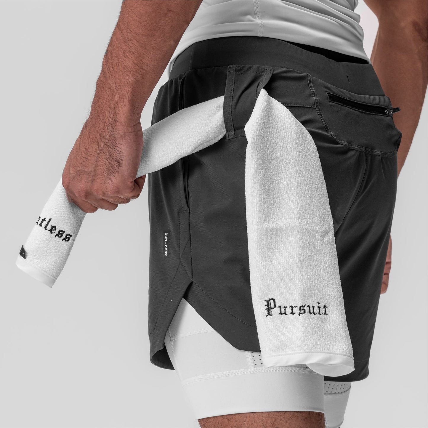 0866. Tetra-Lite® 7" Liner Short Space Grey "Cyber"/White | ASRV on sale
