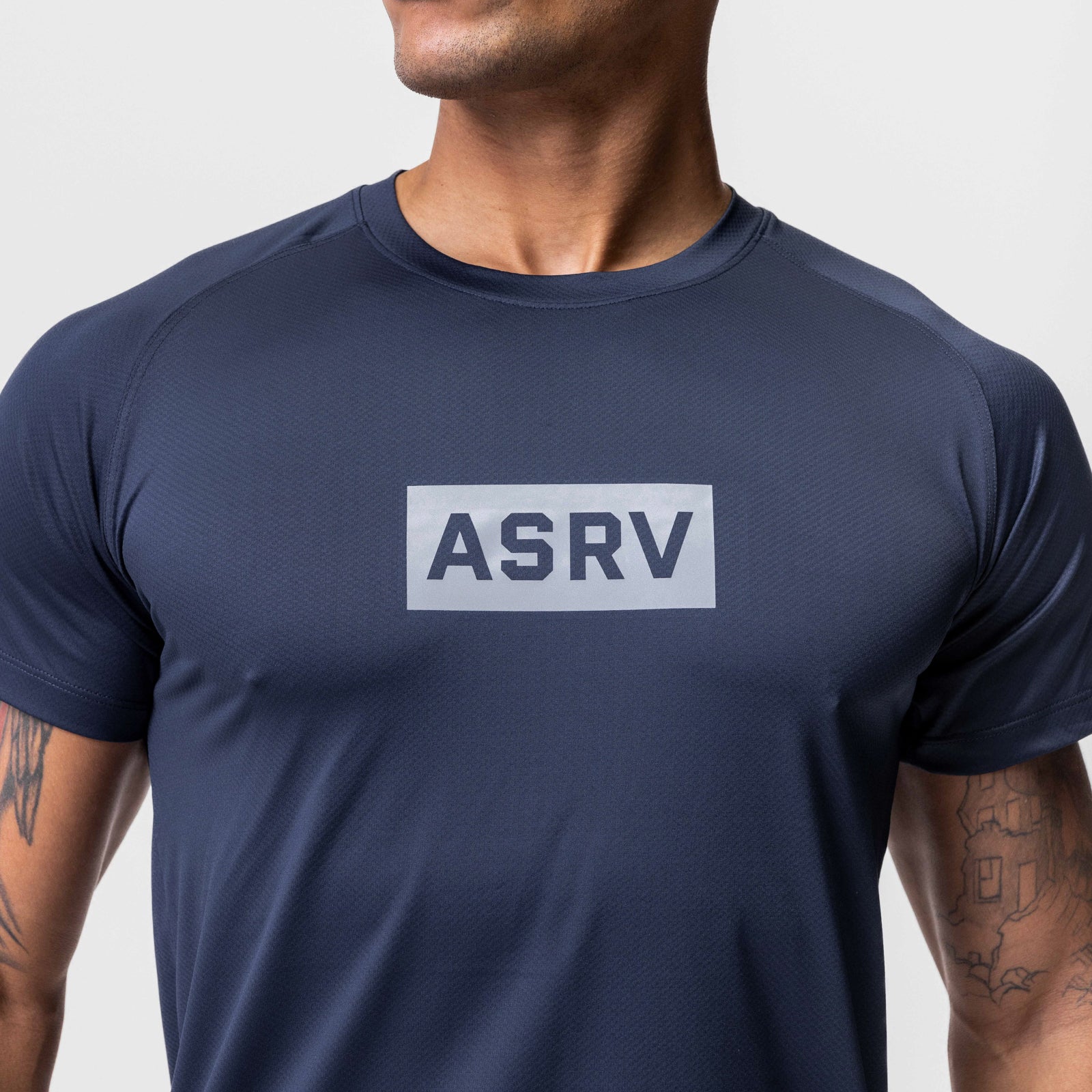 0660. AeroSilver® Established Tee Navy "Box Logo" | ASRV Online