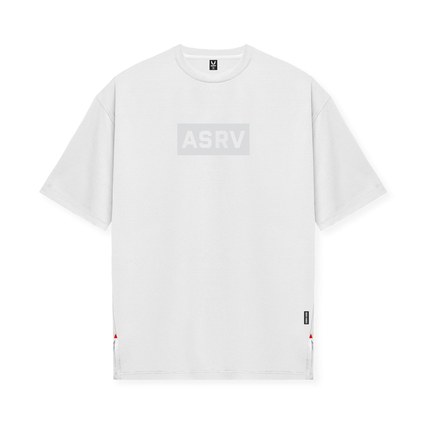 0822. AeroSilver® Oversized Tee White "Box Logo" | ASRV Discount