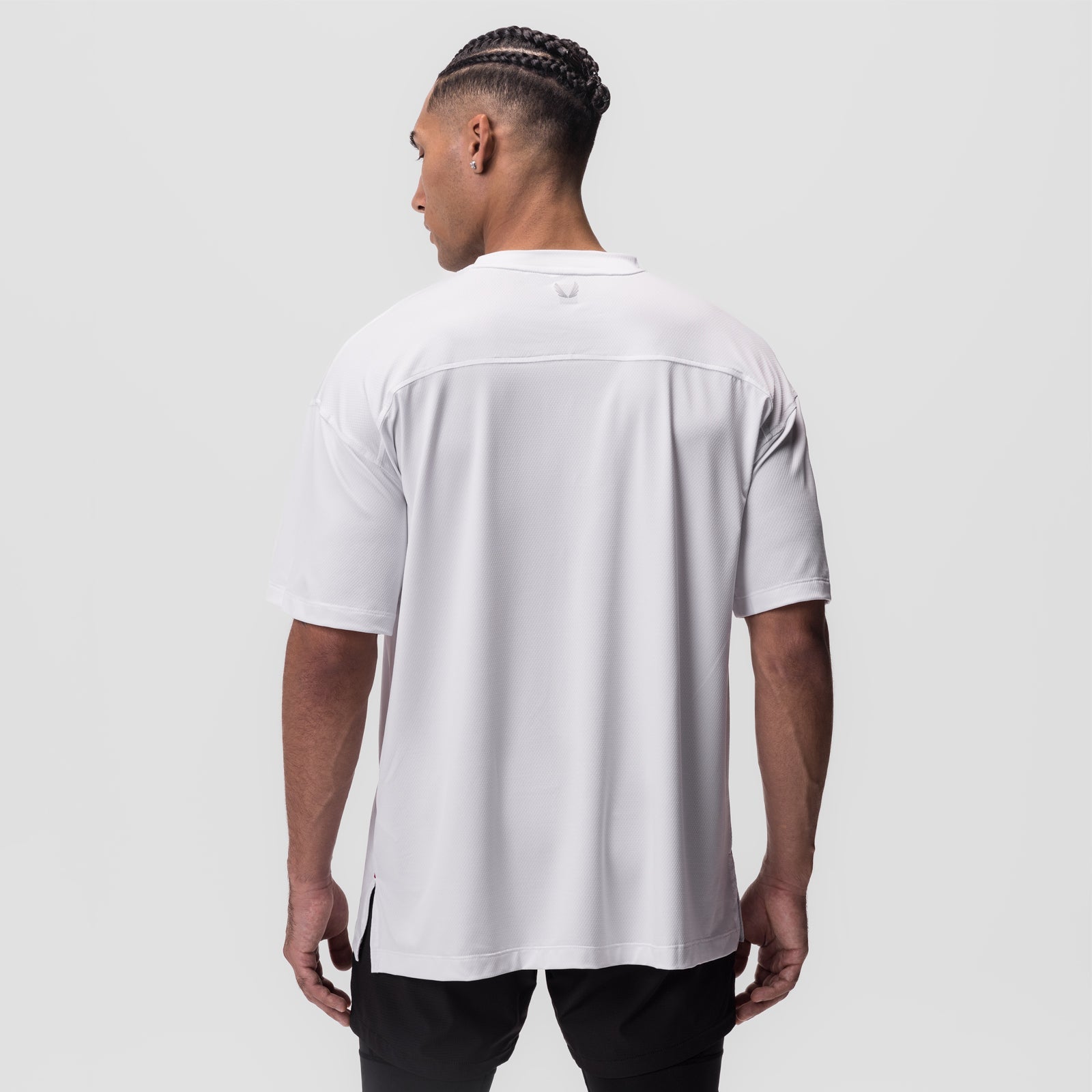 0822. AeroSilver® Oversized Tee White "Box Logo" | ASRV Discount