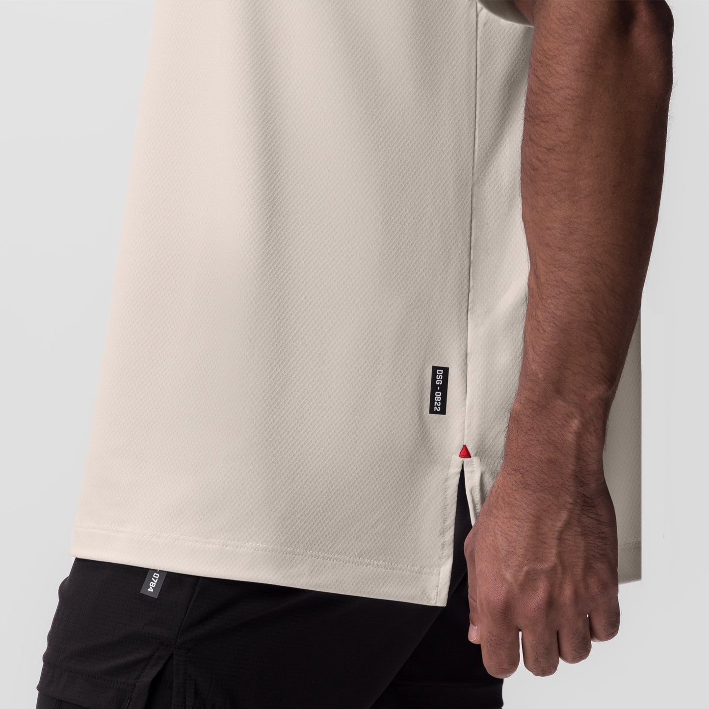 0822. AeroSilver® Oversized Tee Beige "Box Logo" | ASRV US