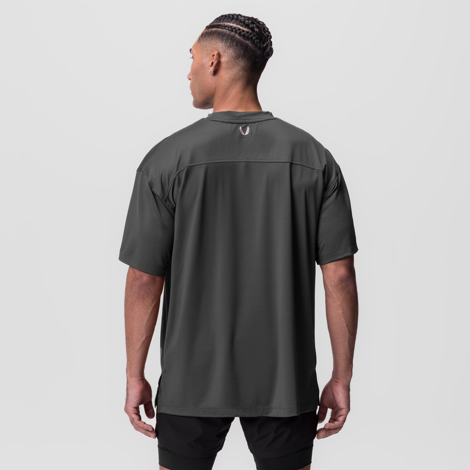 0822. AeroSilver® Oversized Tee Space Grey "Box Logo" | ASRV sale